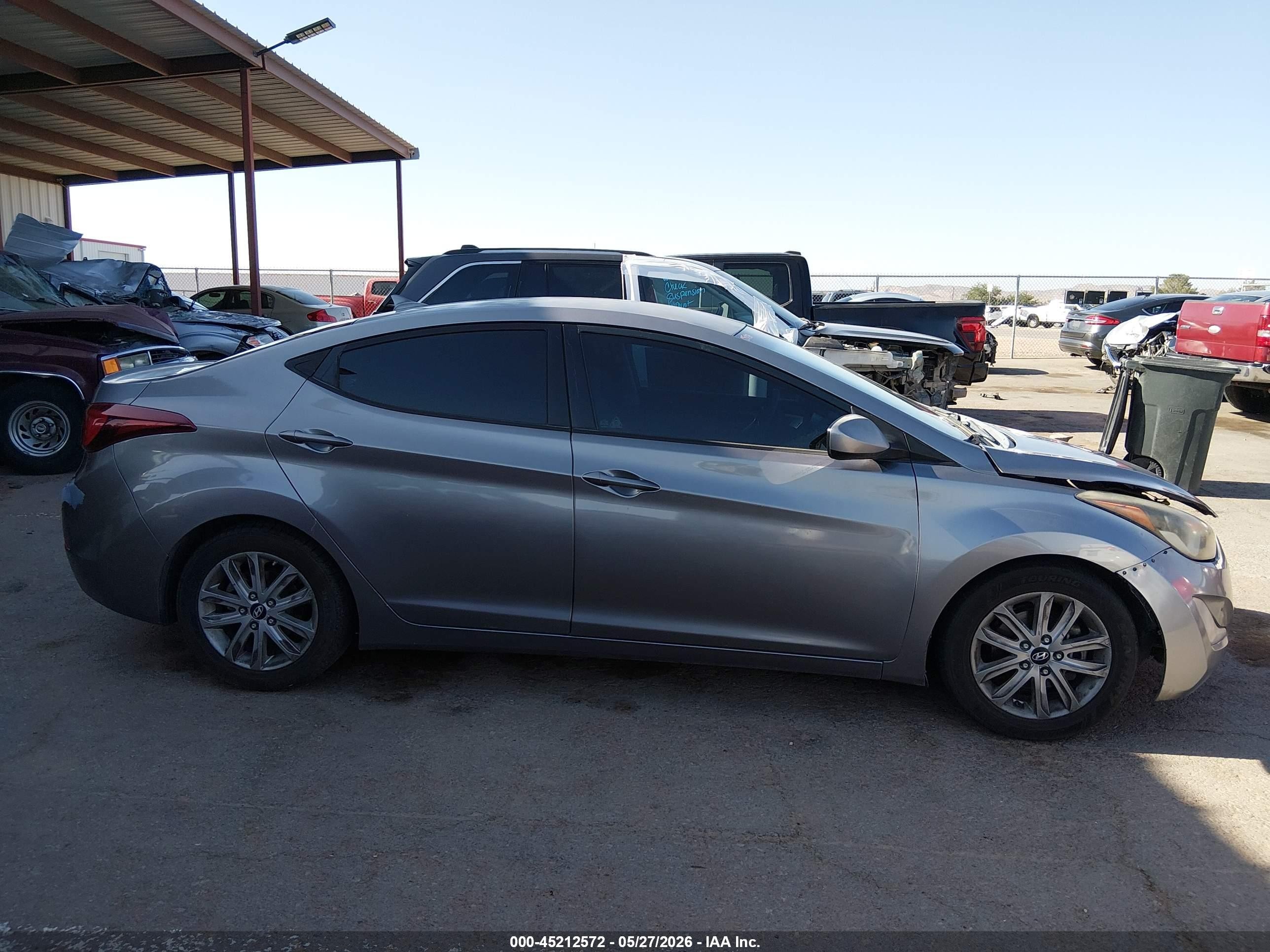 2014 Hyundai Elantra Se Gray vin: KMHDH4AE4EU092009