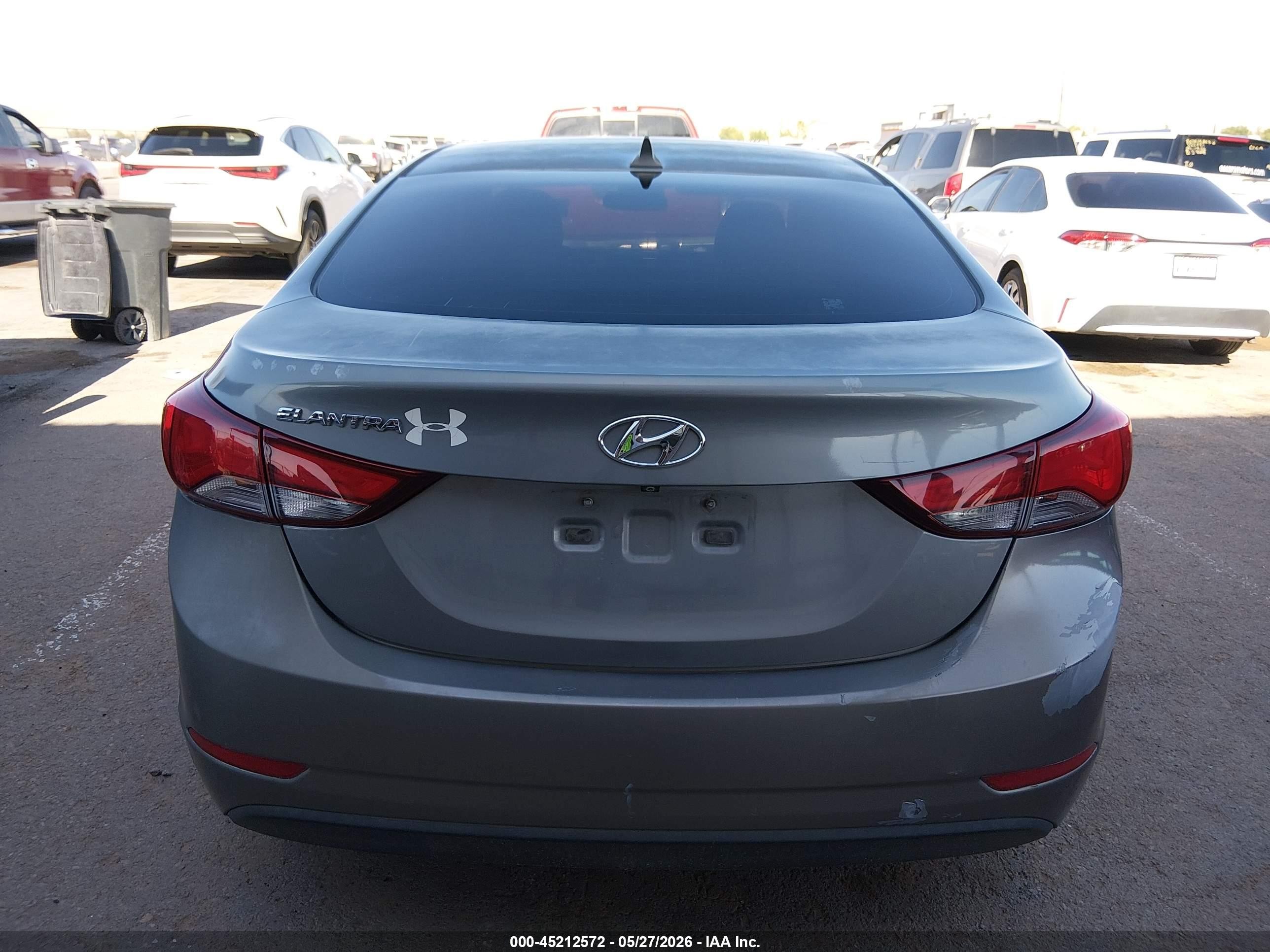 2014 Hyundai Elantra Se Gray vin: KMHDH4AE4EU092009