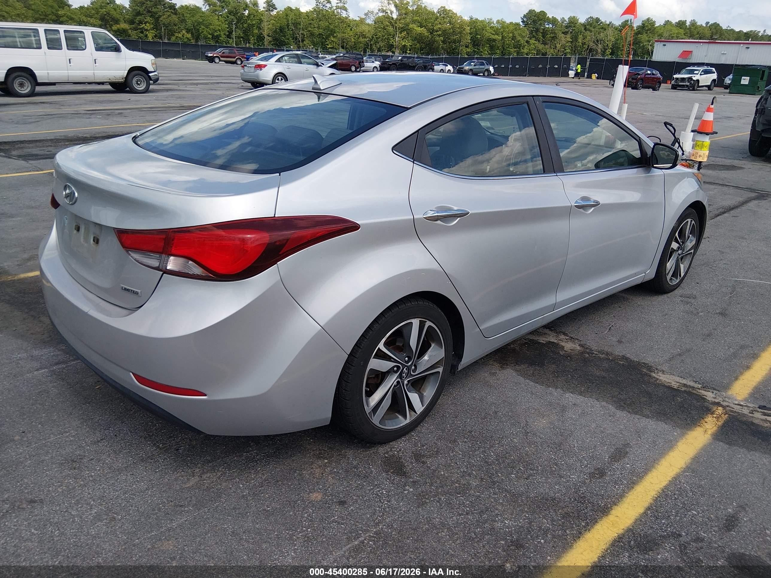 2014 Hyundai Elantra Limited Gray vin: KMHDH4AE4EU113277