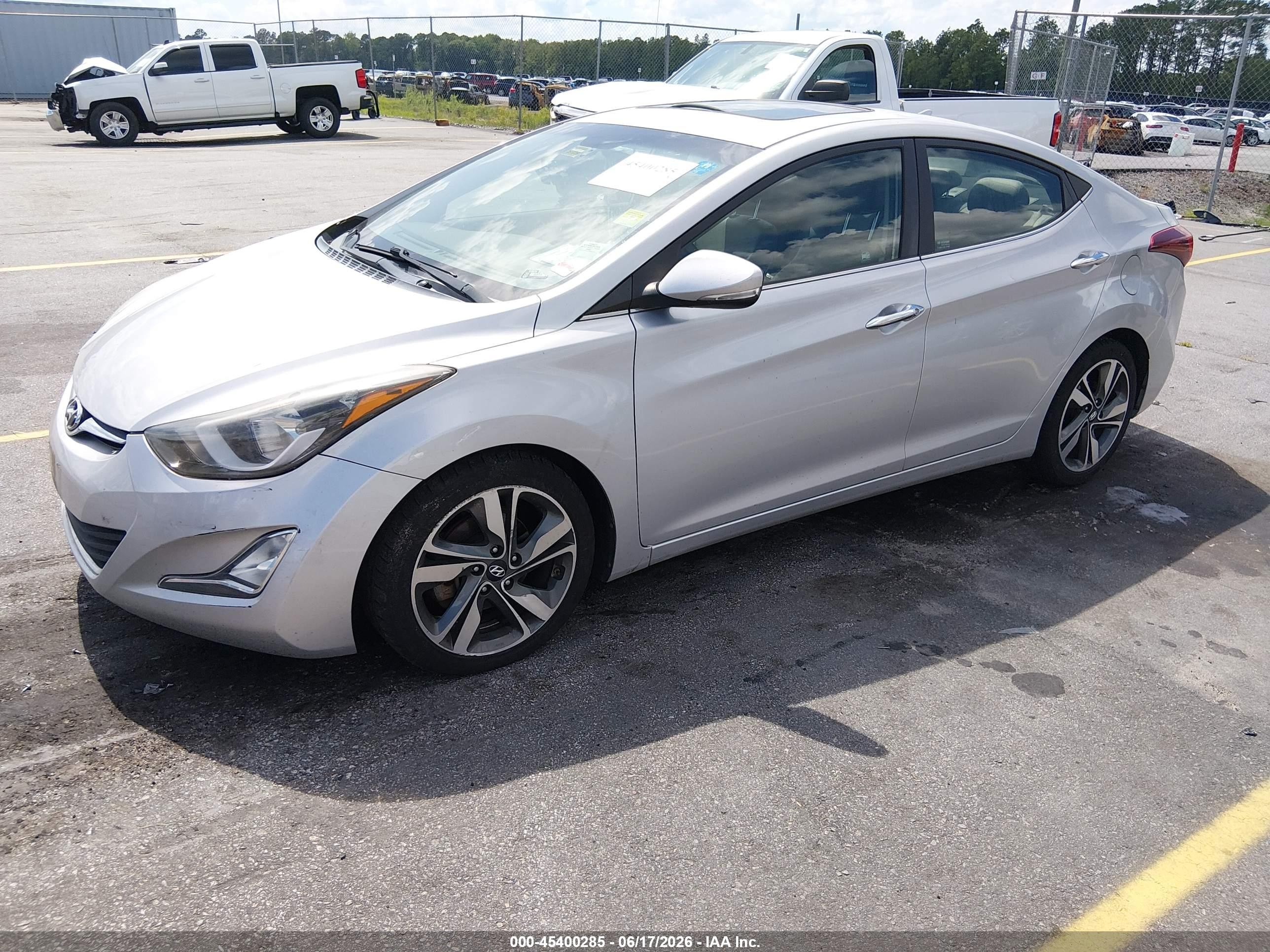 2014 Hyundai Elantra Limited Gray vin: KMHDH4AE4EU113277