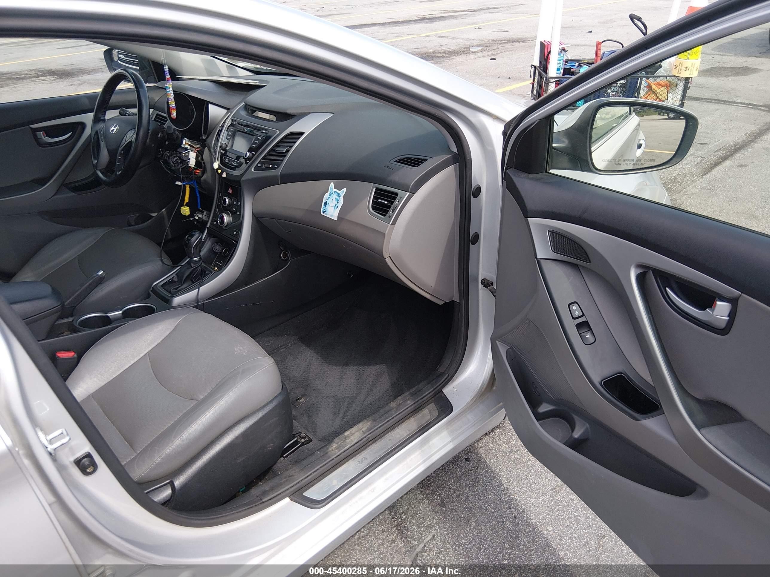 2014 Hyundai Elantra Limited Gray vin: KMHDH4AE4EU113277