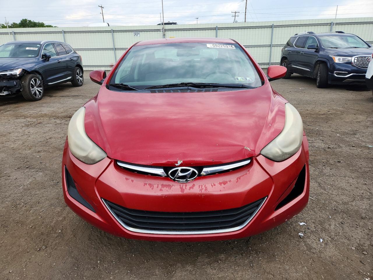 2014 Hyundai Elantra Se Red vin: KMHDH4AE4EU135196