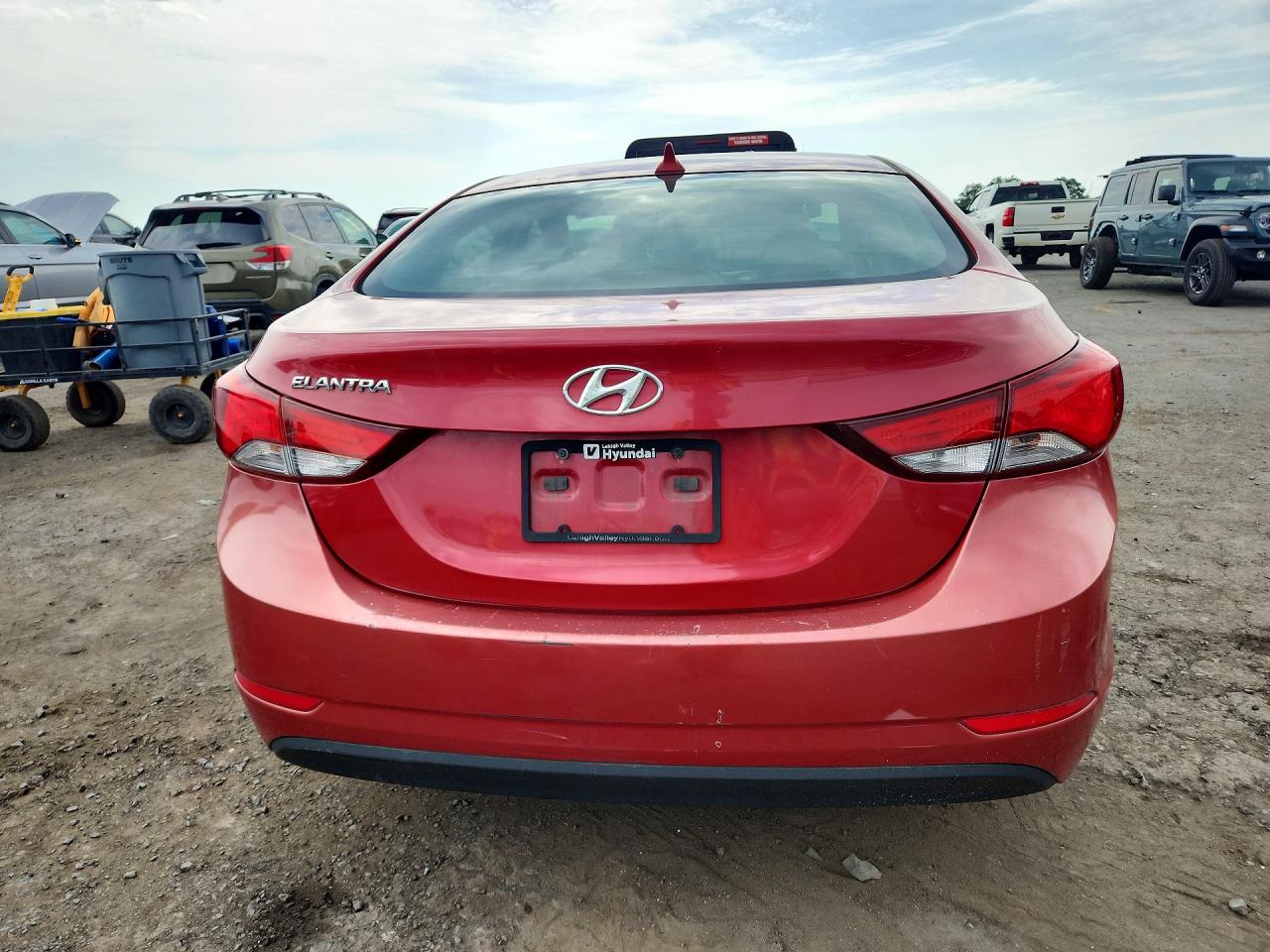 2014 Hyundai Elantra Se Red vin: KMHDH4AE4EU135196
