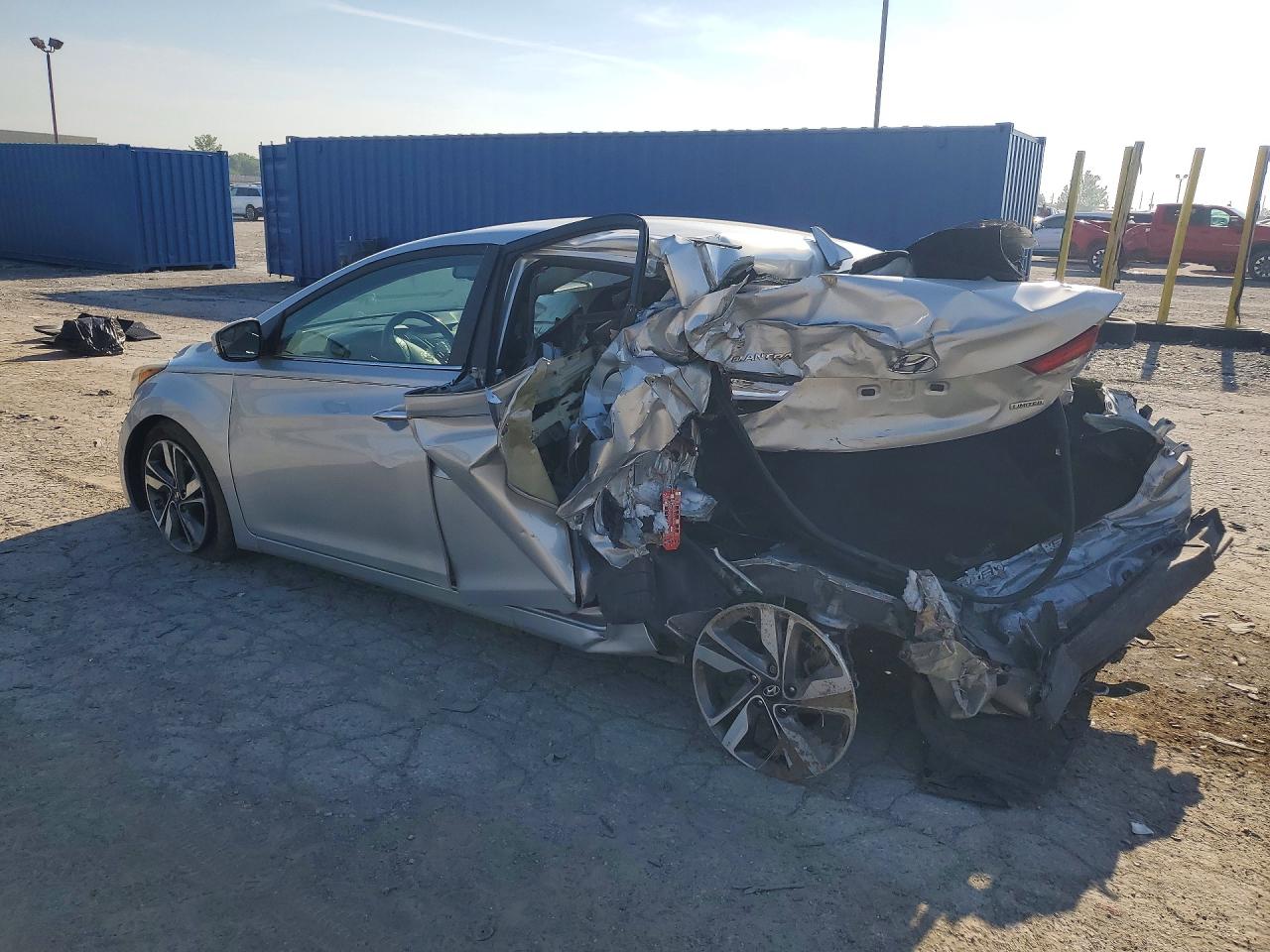 2014 Hyundai Elantra Limited Серебряный vin: KMHDH4AE4EU135974
