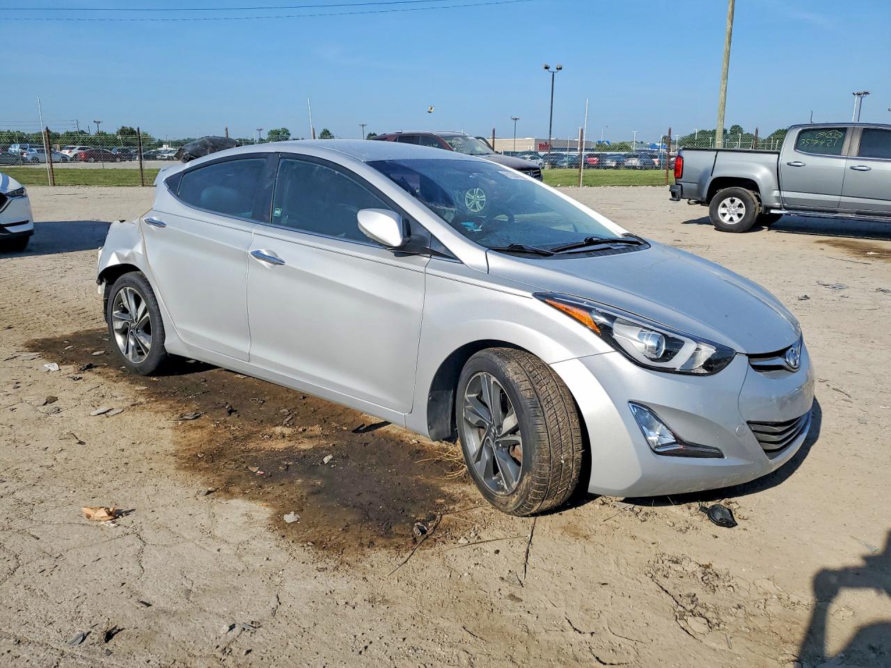 2014 Hyundai Elantra Limited Серебряный vin: KMHDH4AE4EU135974