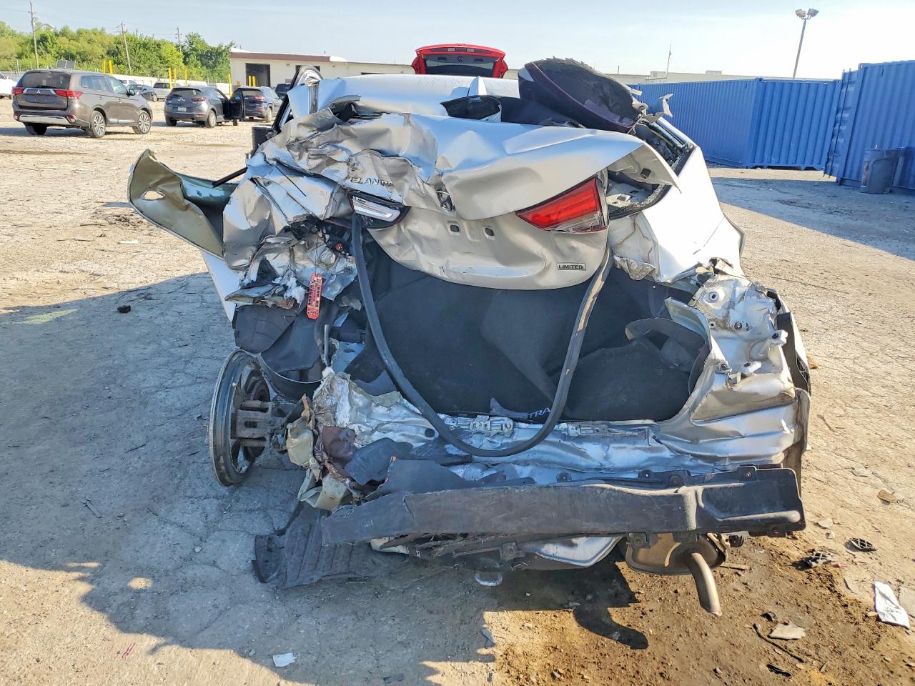 2014 Hyundai Elantra Limited Серебряный vin: KMHDH4AE4EU135974
