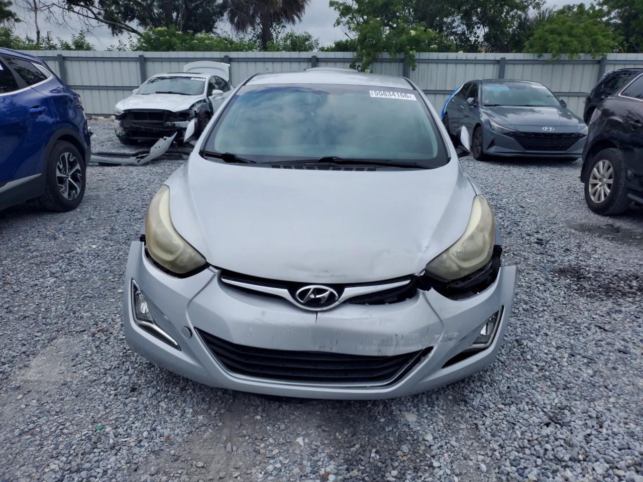 2014 Hyundai Elantra Se Silver vin: KMHDH4AE4EU147963