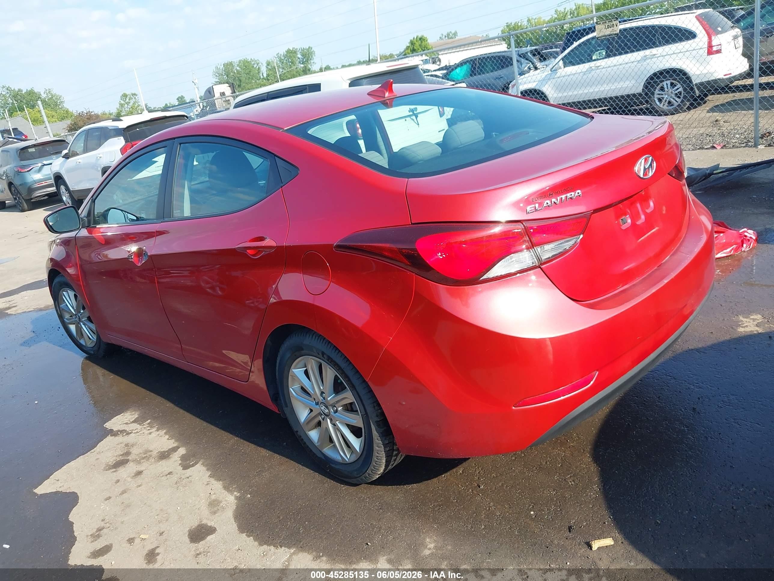 2014 Hyundai Elantra Se Red vin: KMHDH4AE4EU153990