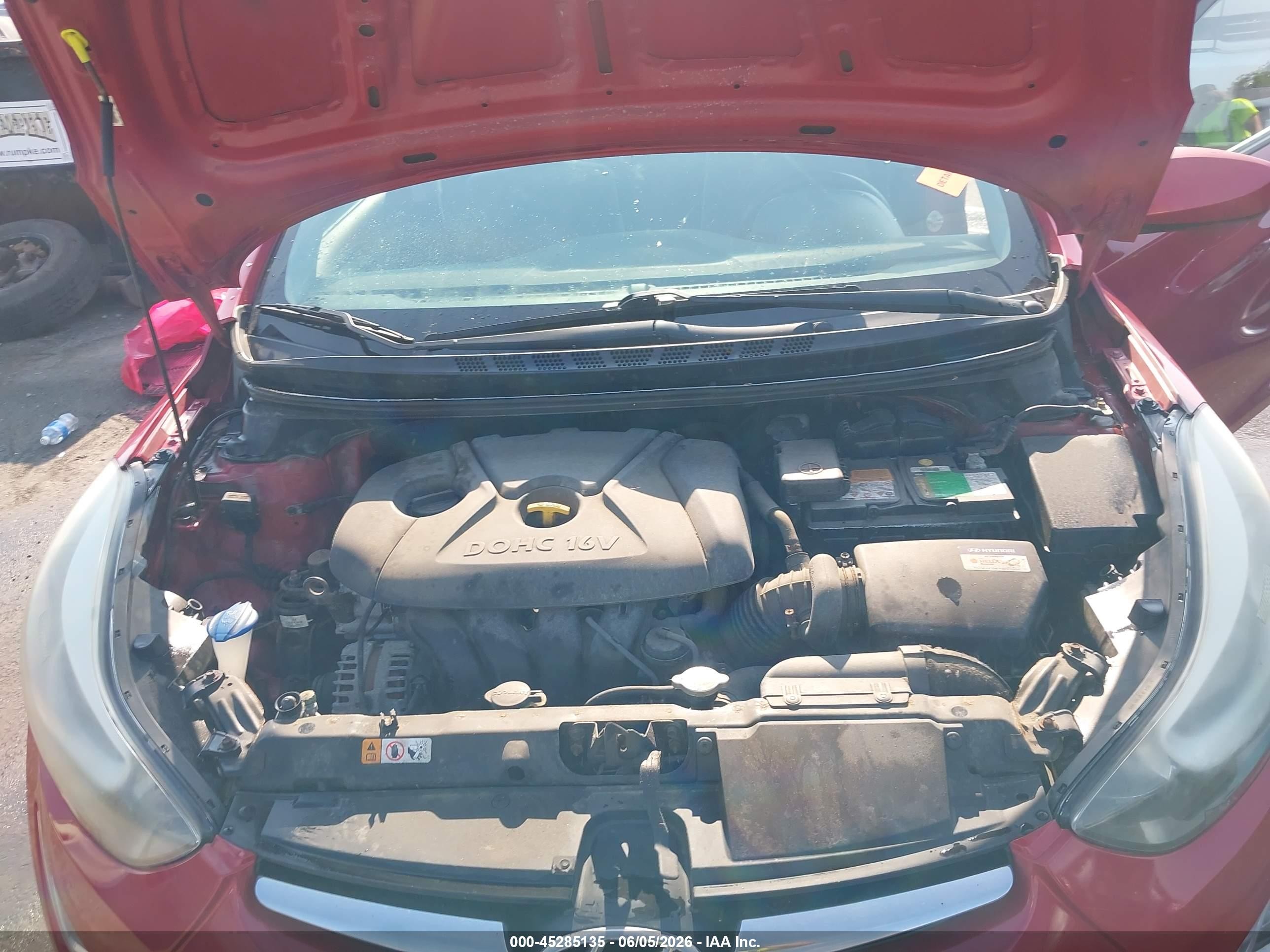 2014 Hyundai Elantra Se Red vin: KMHDH4AE4EU153990