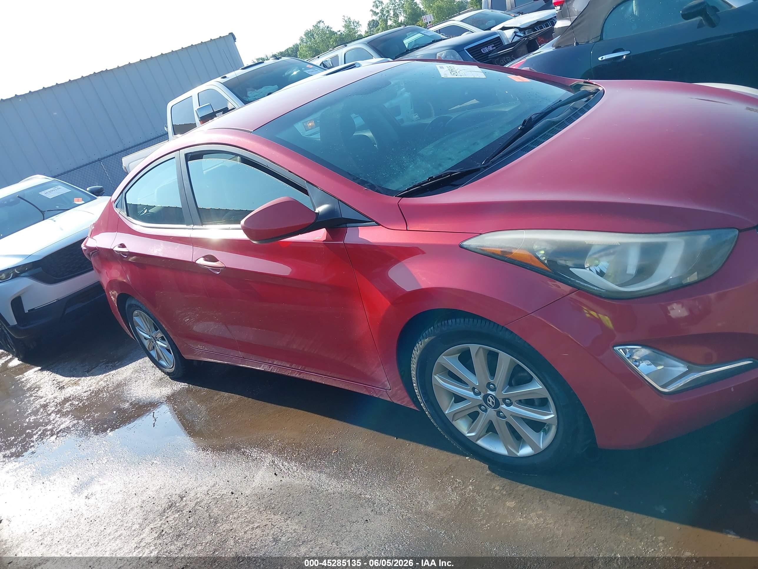 2014 Hyundai Elantra Se Red vin: KMHDH4AE4EU153990