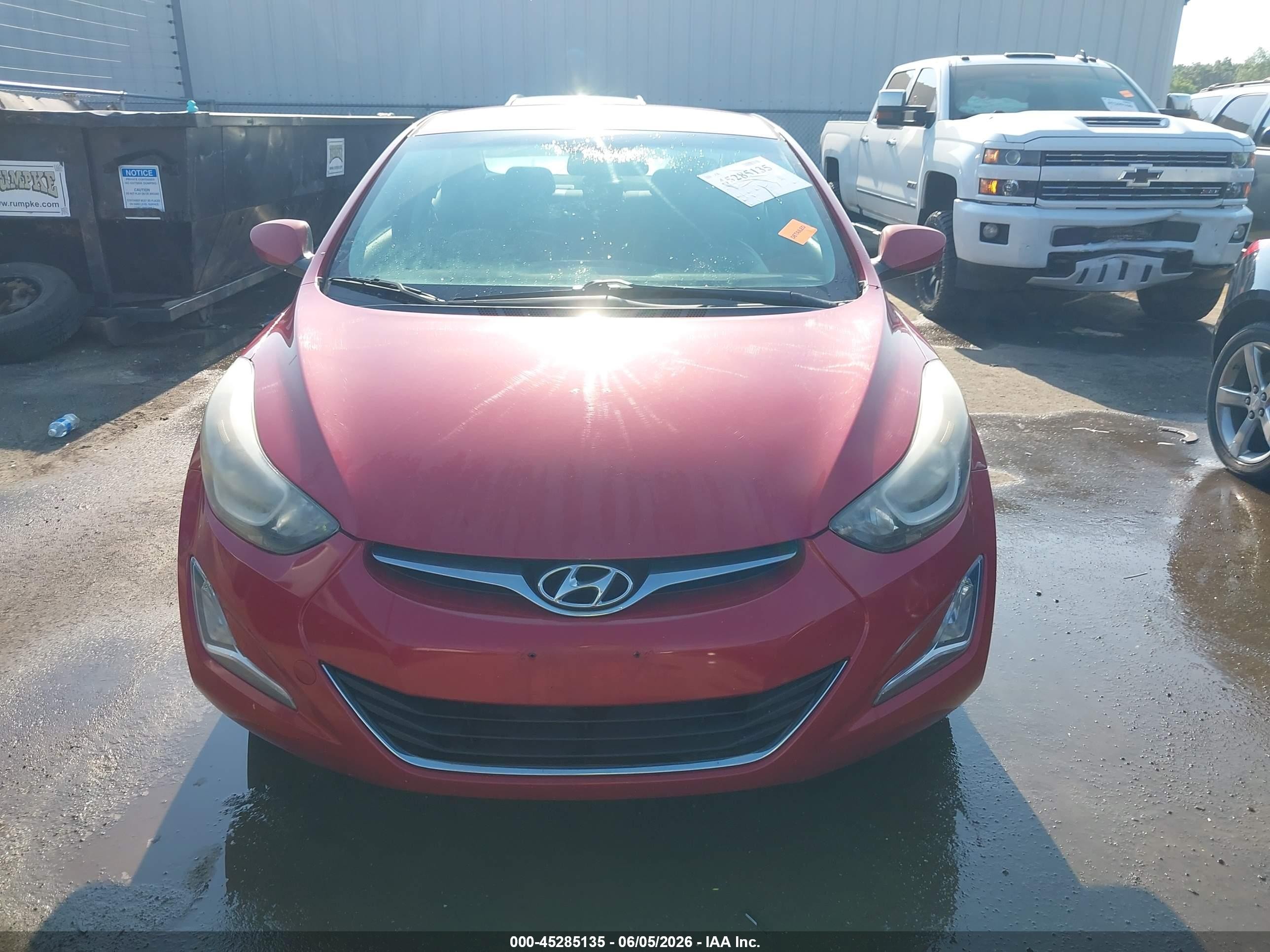 2014 Hyundai Elantra Se Red vin: KMHDH4AE4EU153990