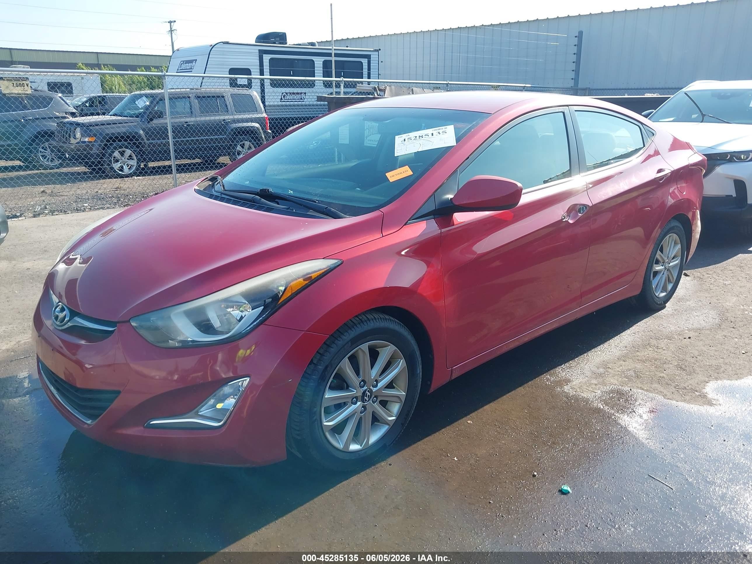 2014 Hyundai Elantra Se Red vin: KMHDH4AE4EU153990