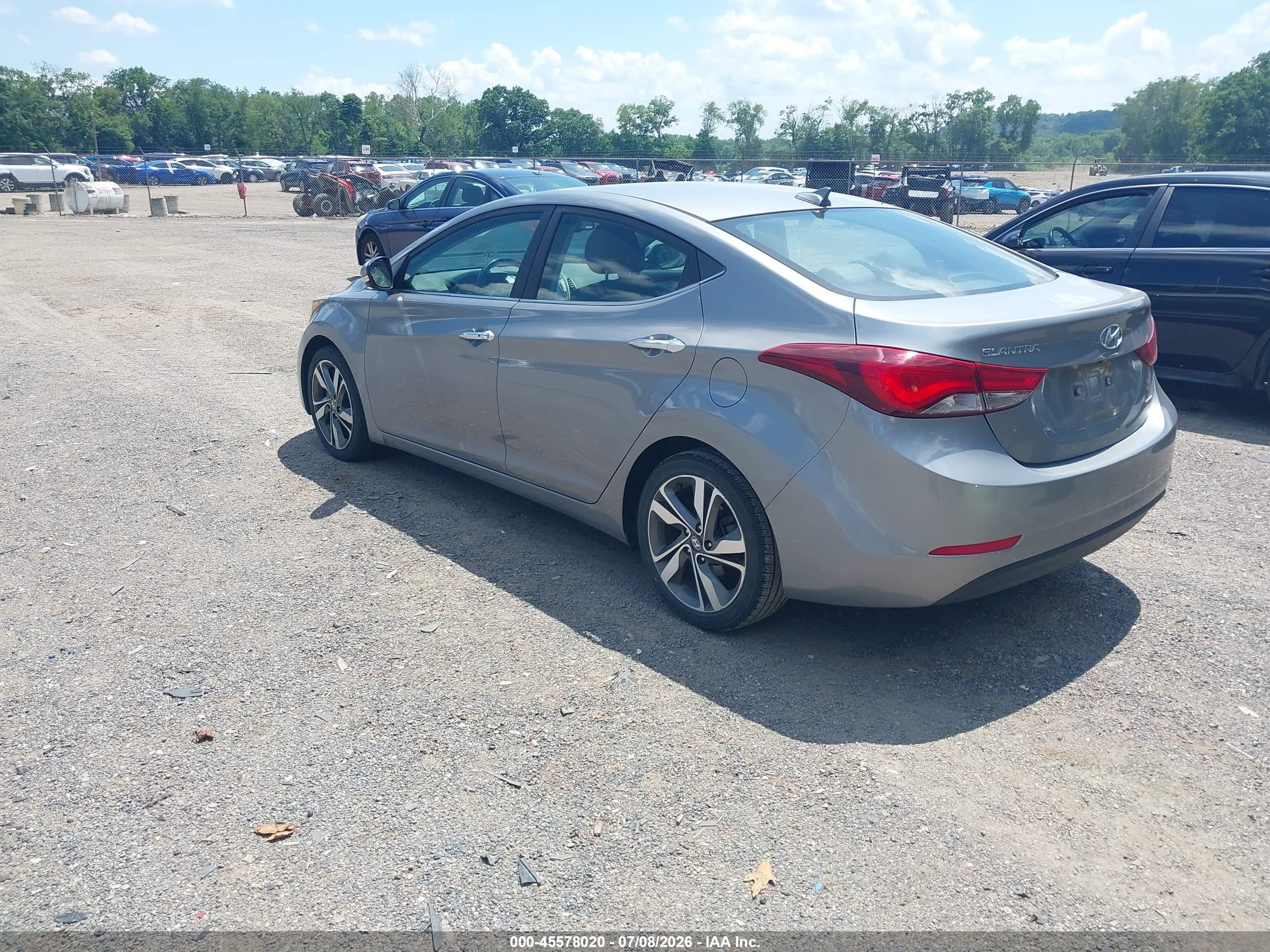 2014 Hyundai Elantra Limited Серебряный vin: KMHDH4AE4EU162625
