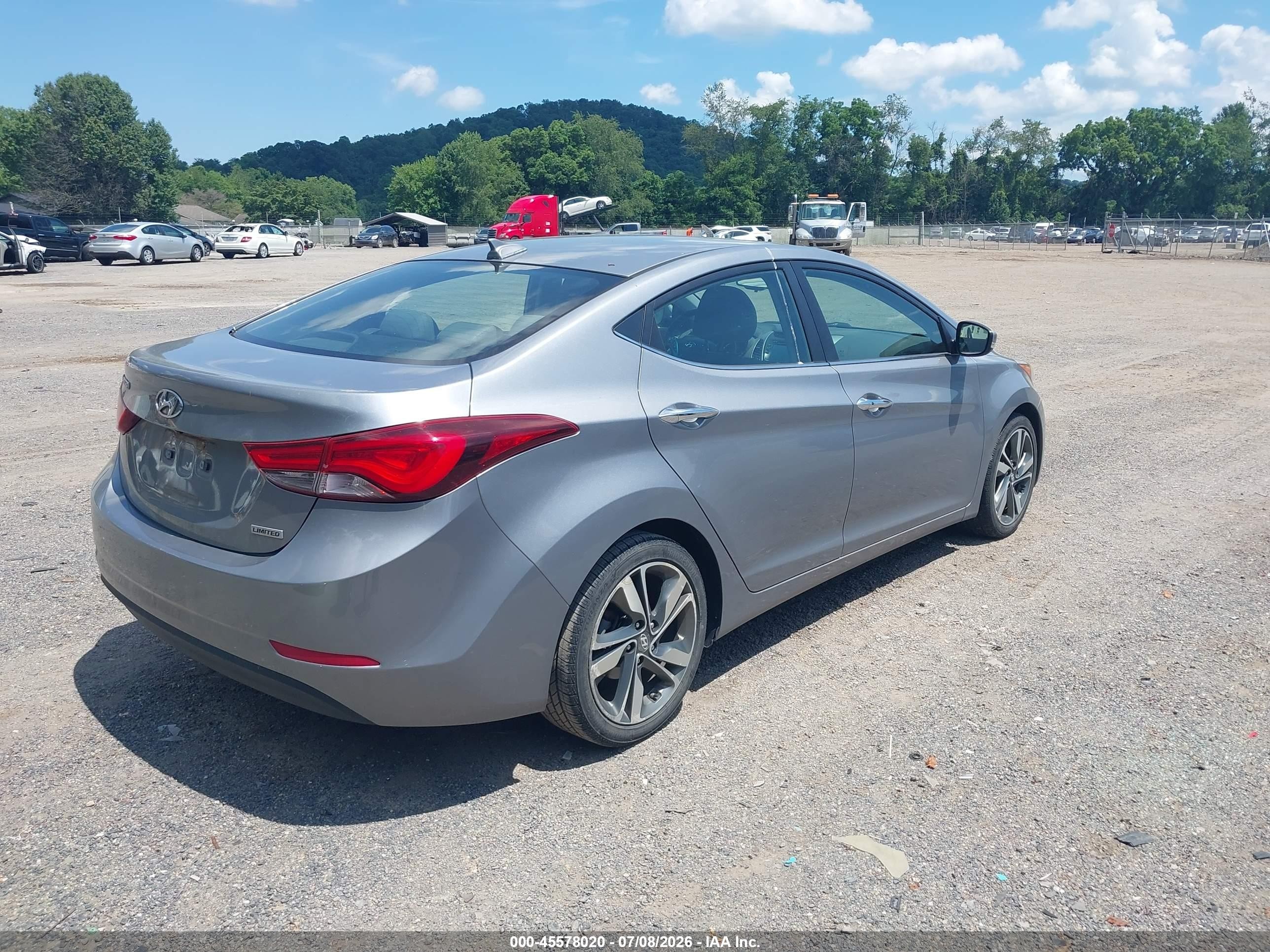 2014 Hyundai Elantra Limited Серебряный vin: KMHDH4AE4EU162625