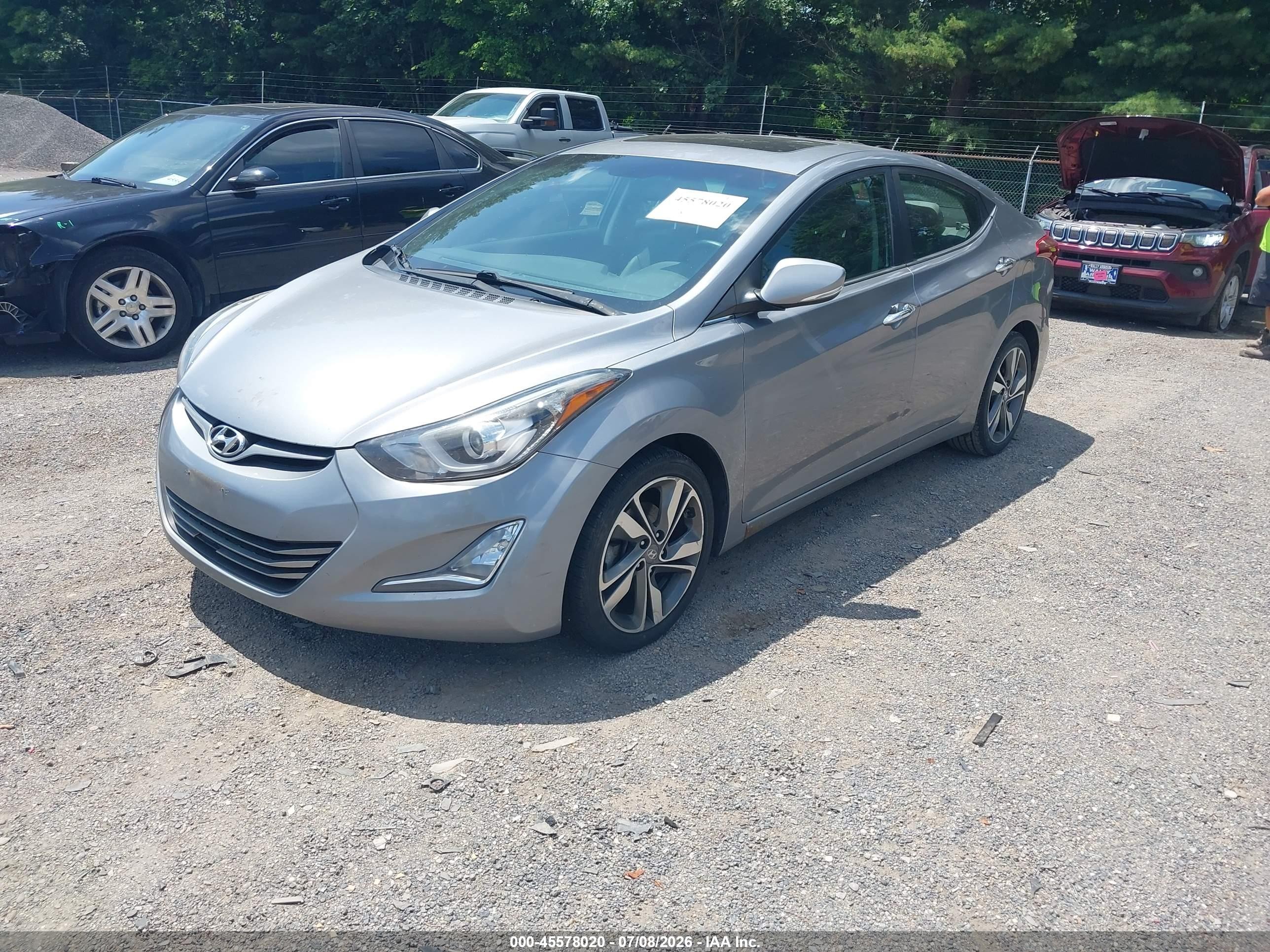 2014 Hyundai Elantra Limited Серебряный vin: KMHDH4AE4EU162625