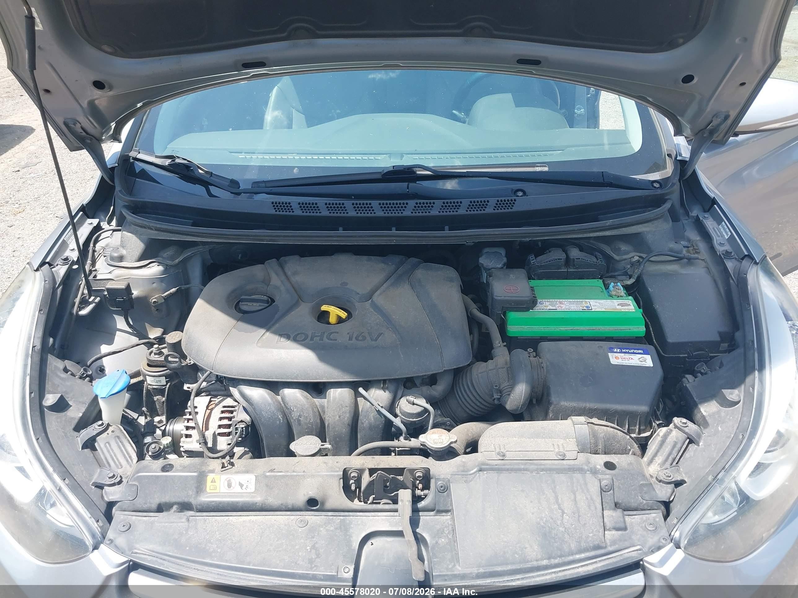 2014 Hyundai Elantra Limited Серебряный vin: KMHDH4AE4EU162625