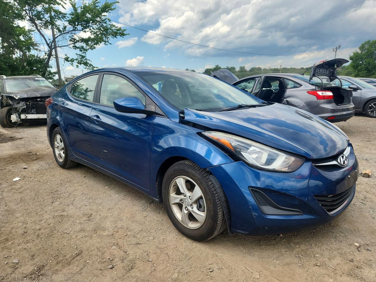 2014 Hyundai Elantra Se Синий vin: KMHDH4AE4EU165749
