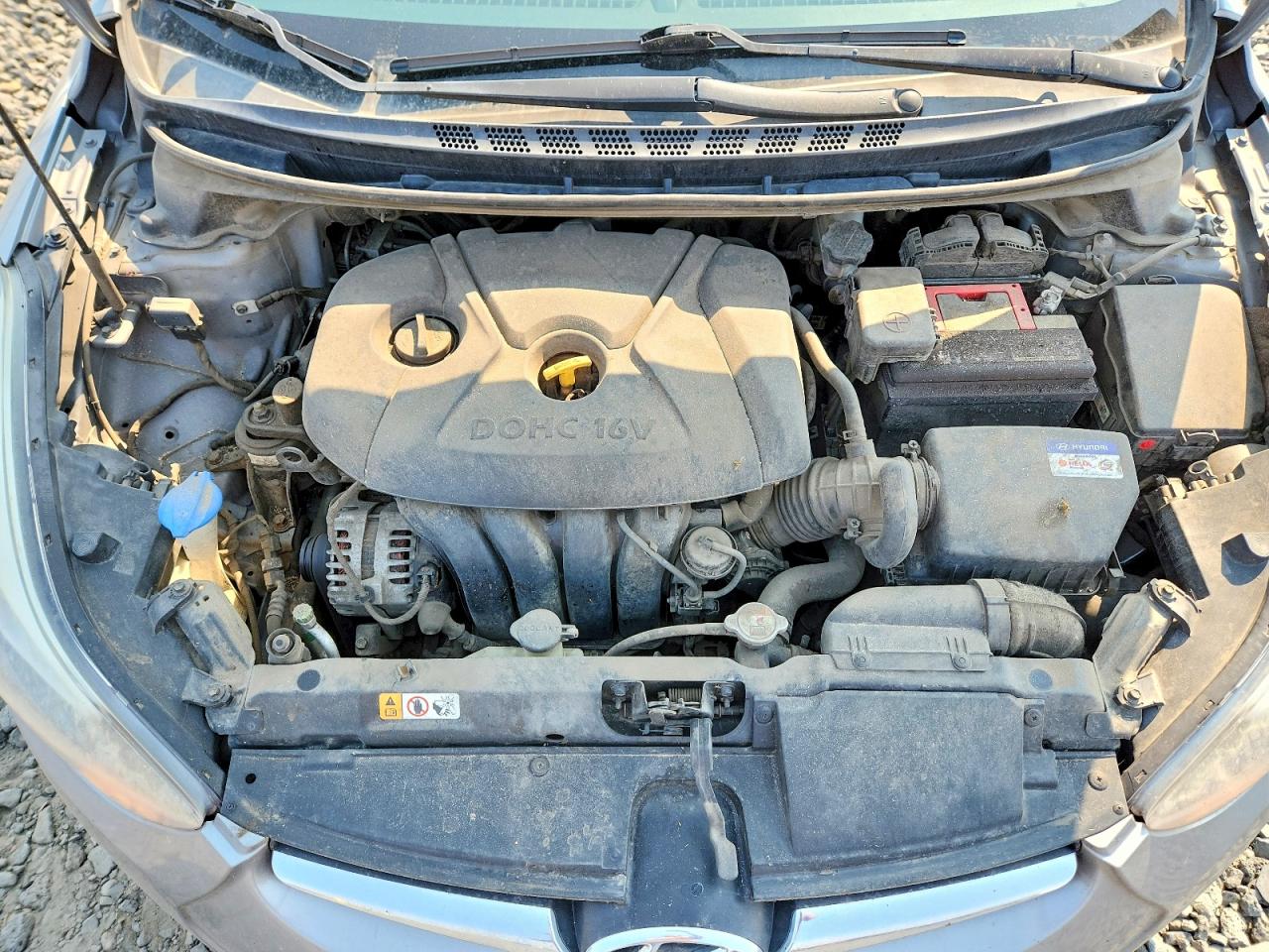 2014 Hyundai Elantra Se Gray vin: KMHDH4AE4EU180011