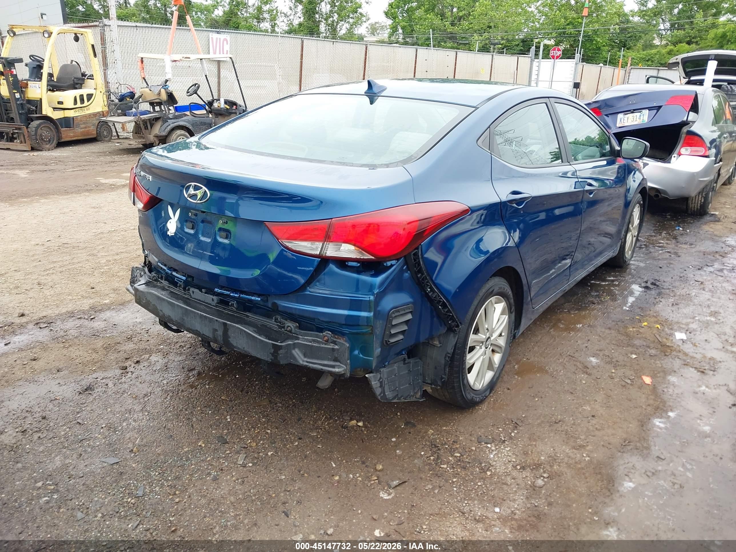 2014 Hyundai Elantra Se Blue vin: KMHDH4AE4EU182583