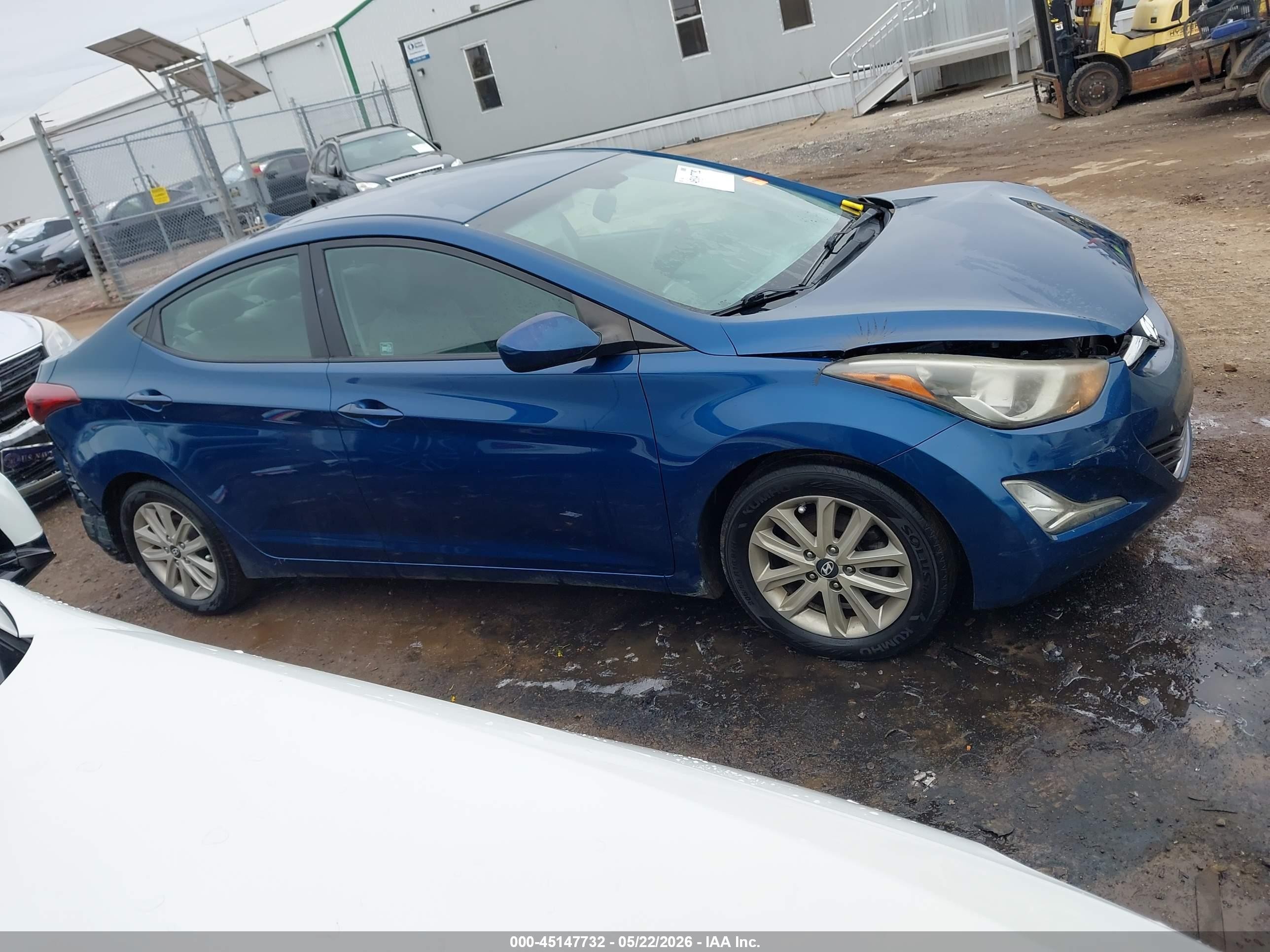 2014 Hyundai Elantra Se Blue vin: KMHDH4AE4EU182583