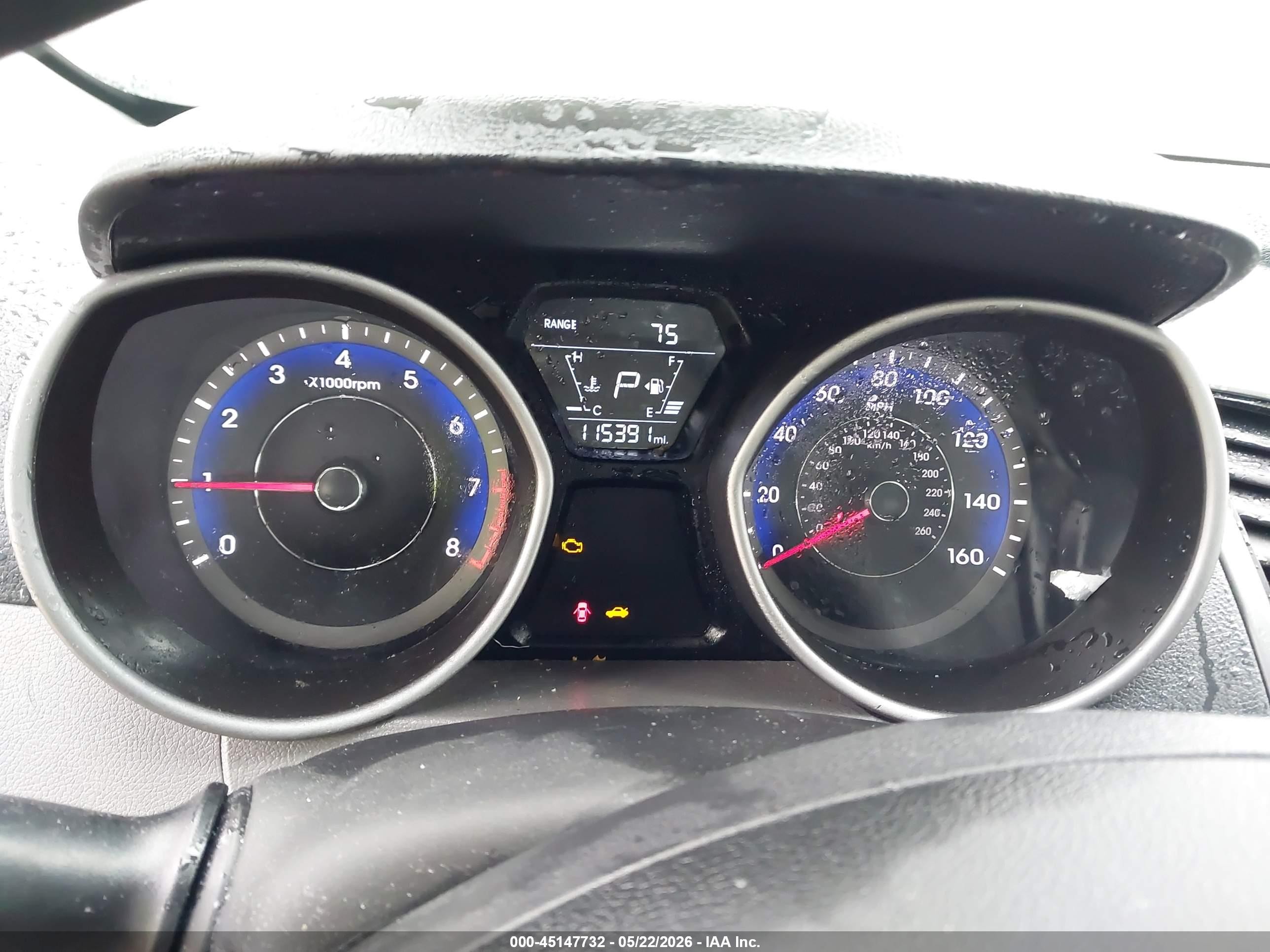 2014 Hyundai Elantra Se Blue vin: KMHDH4AE4EU182583