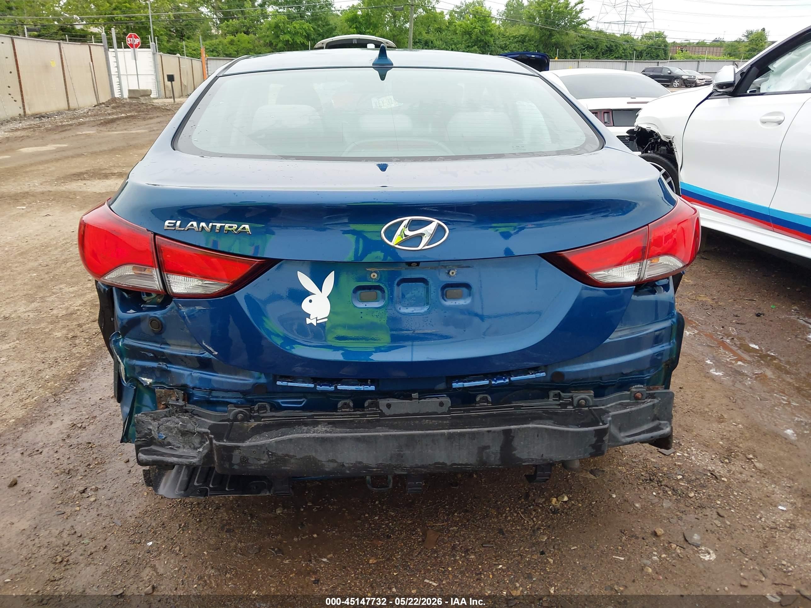 2014 Hyundai Elantra Se Blue vin: KMHDH4AE4EU182583