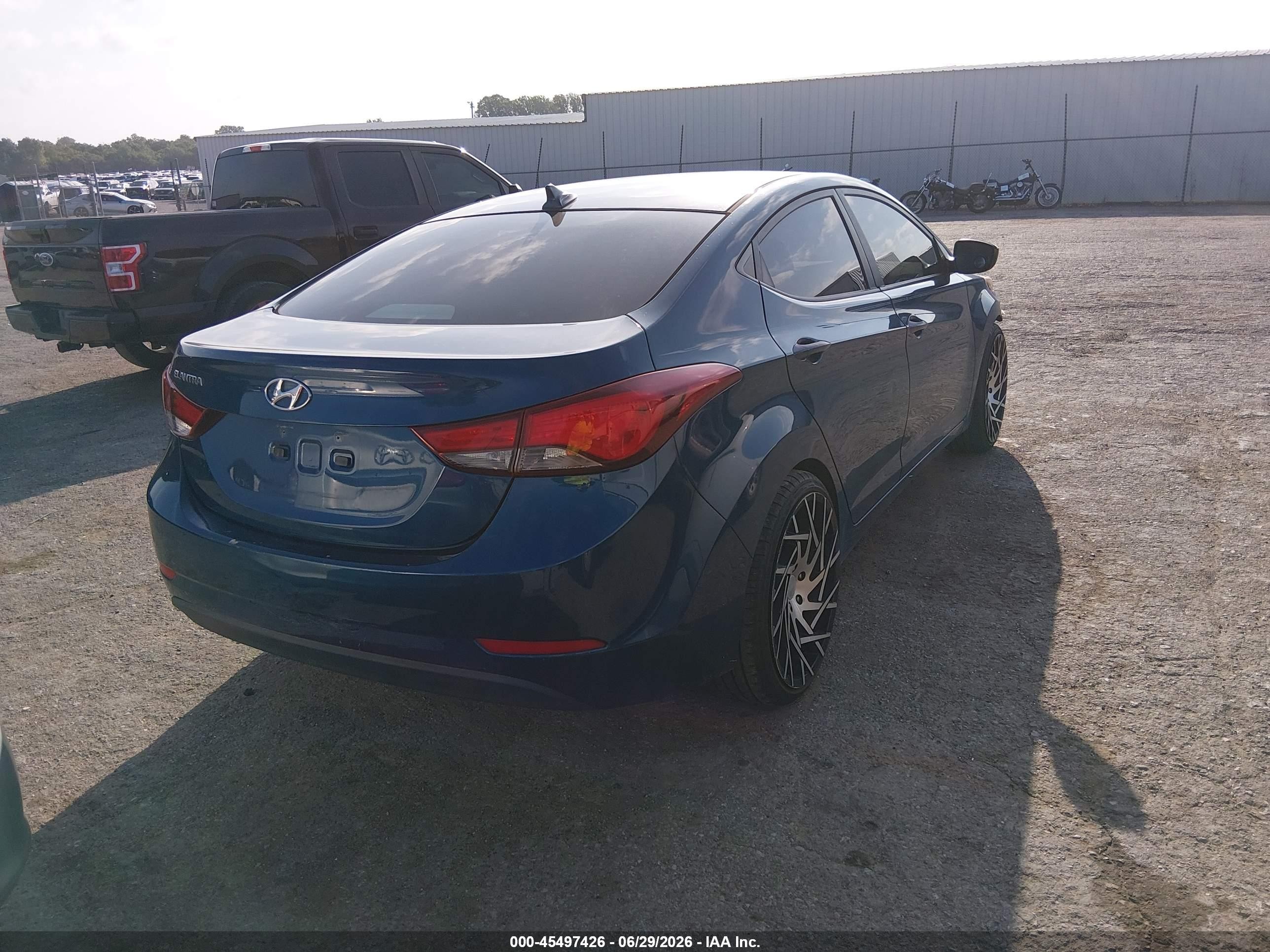 2014 Hyundai Elantra Se Blue vin: KMHDH4AE4EU206722