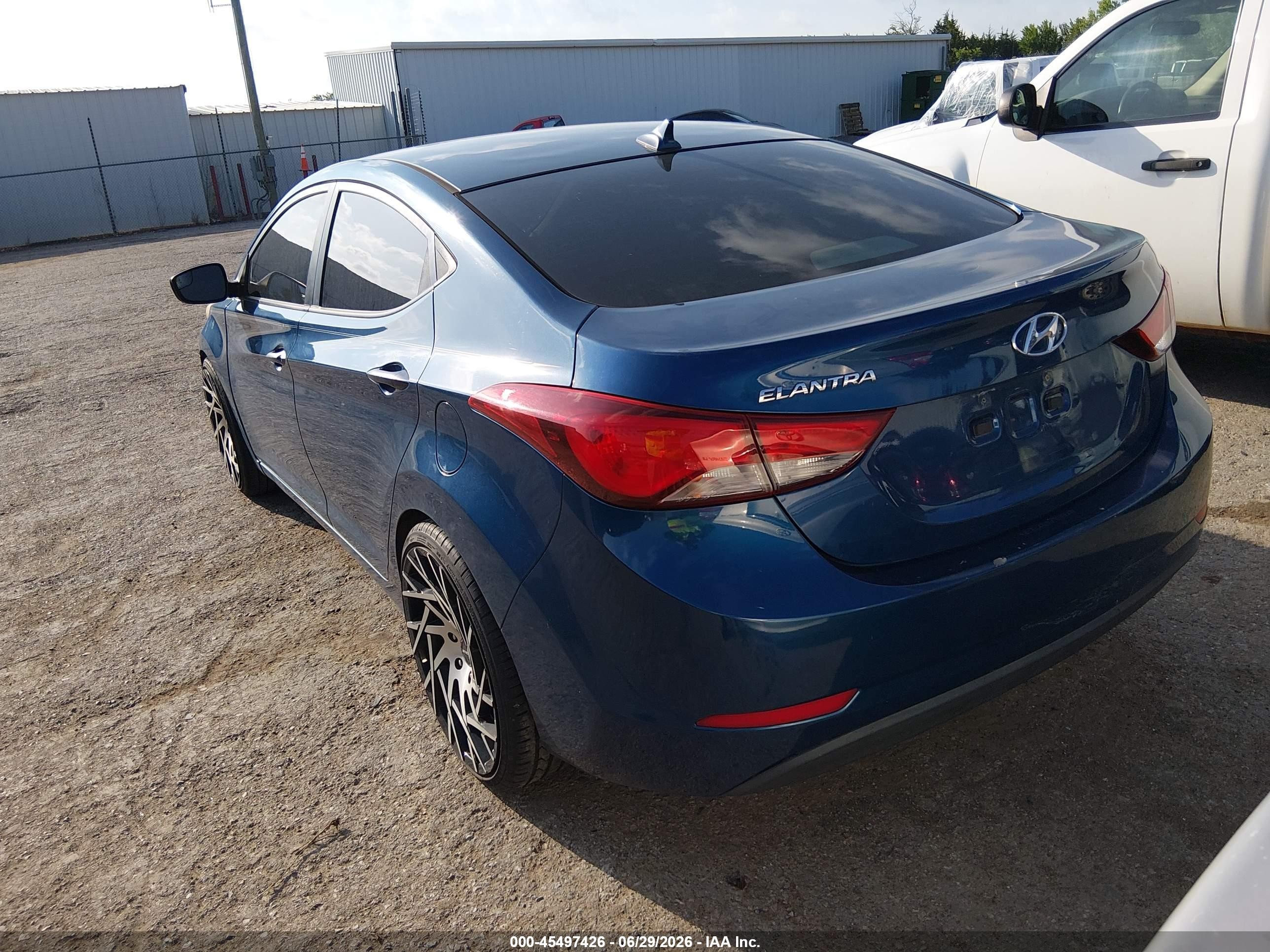 2014 Hyundai Elantra Se Blue vin: KMHDH4AE4EU206722