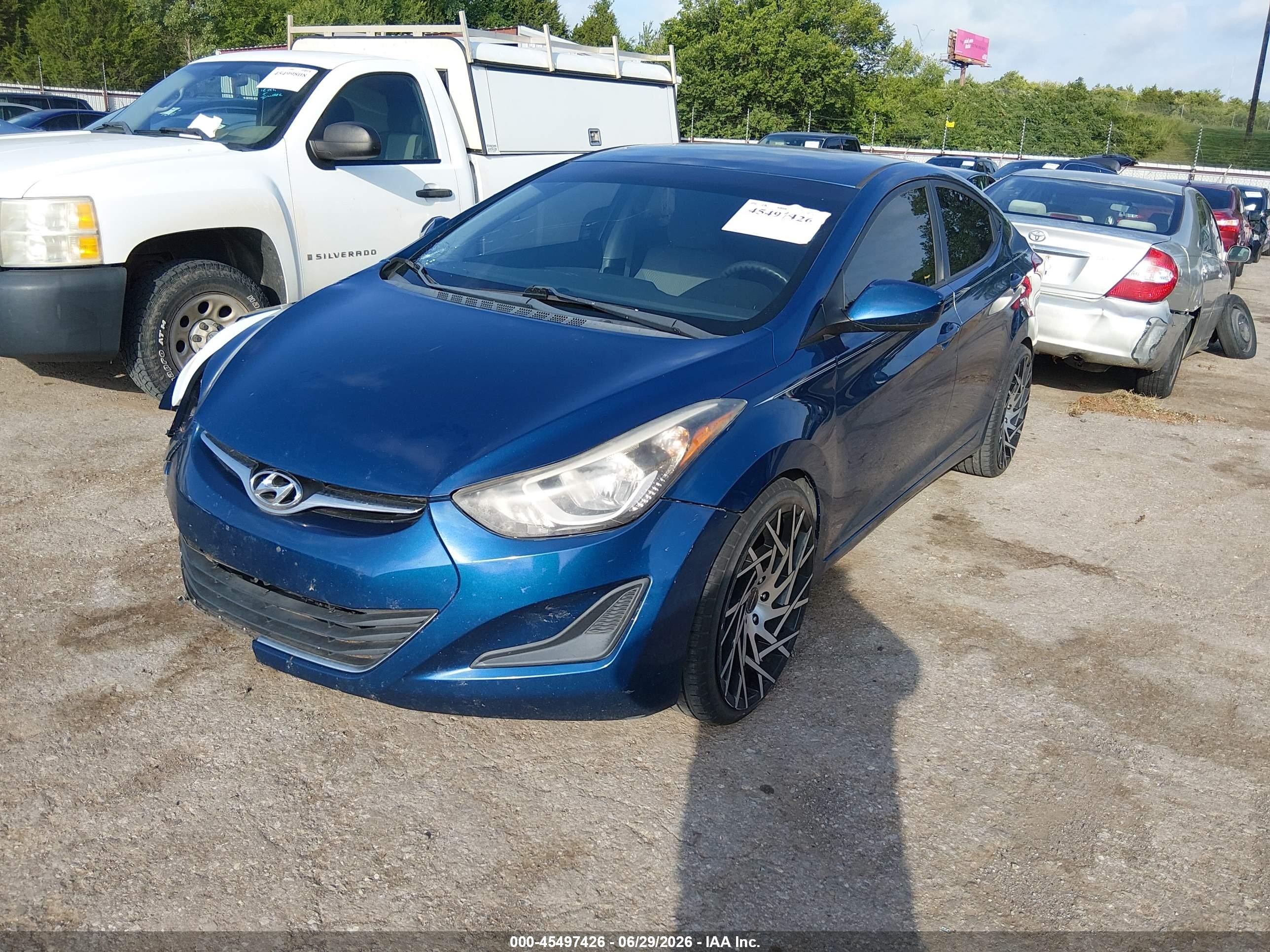 2014 Hyundai Elantra Se Blue vin: KMHDH4AE4EU206722
