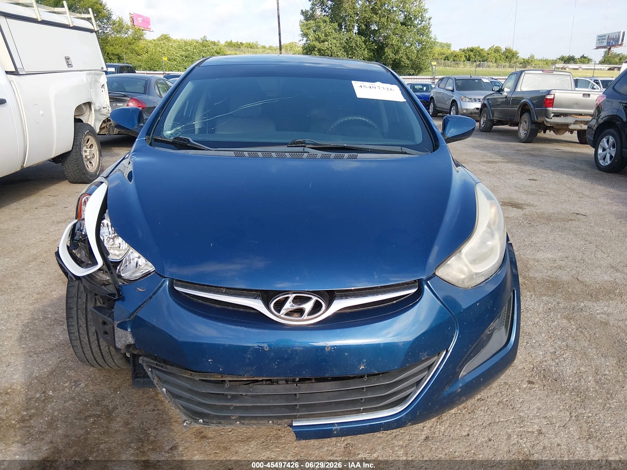 2014 Hyundai Elantra Se Blue vin: KMHDH4AE4EU206722