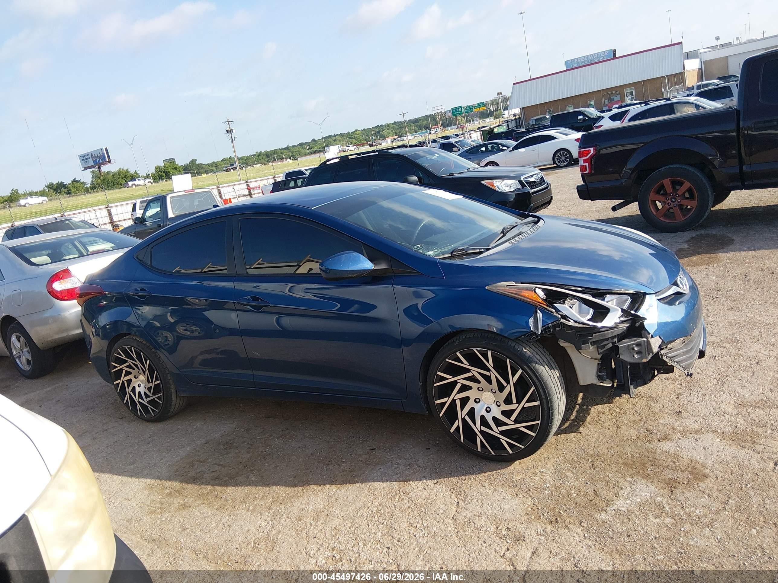 2014 Hyundai Elantra Se Blue vin: KMHDH4AE4EU206722