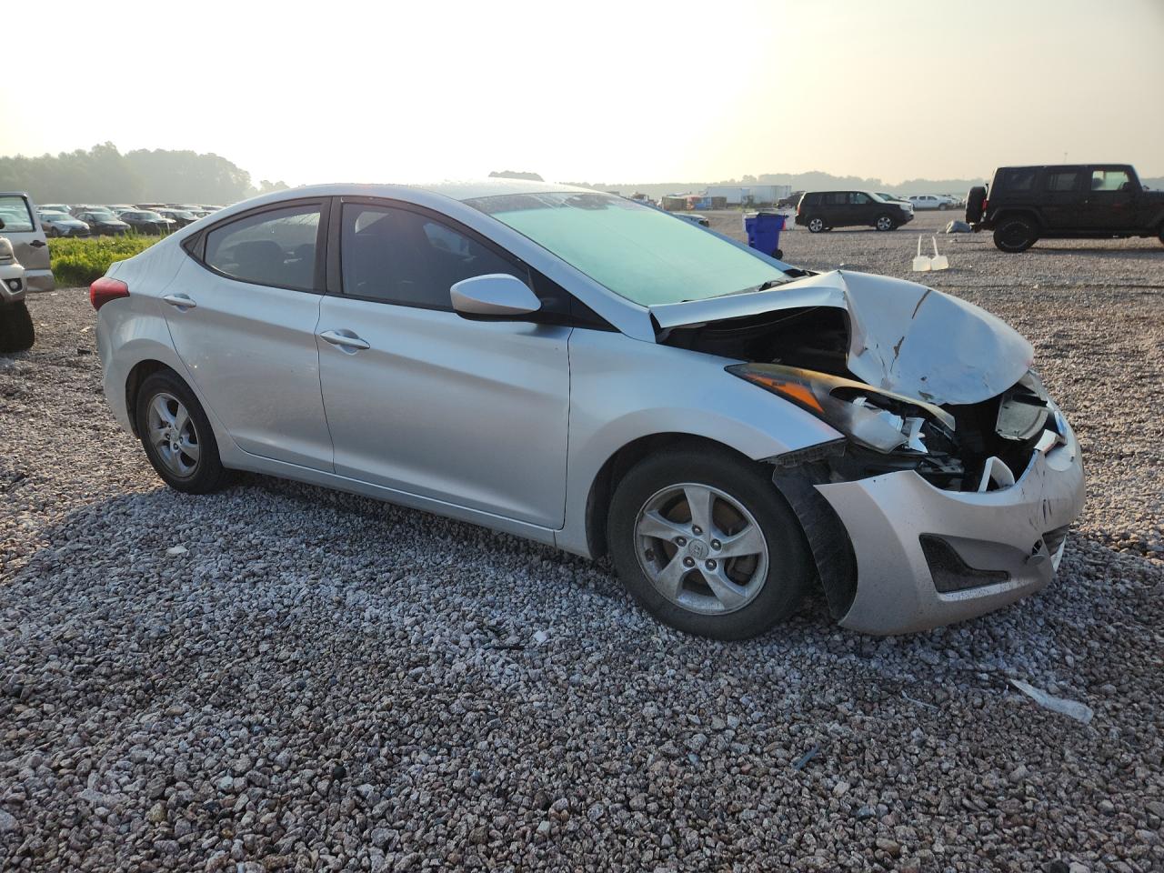 2014 Hyundai Elantra Se Silver vin: KMHDH4AE4EU217106