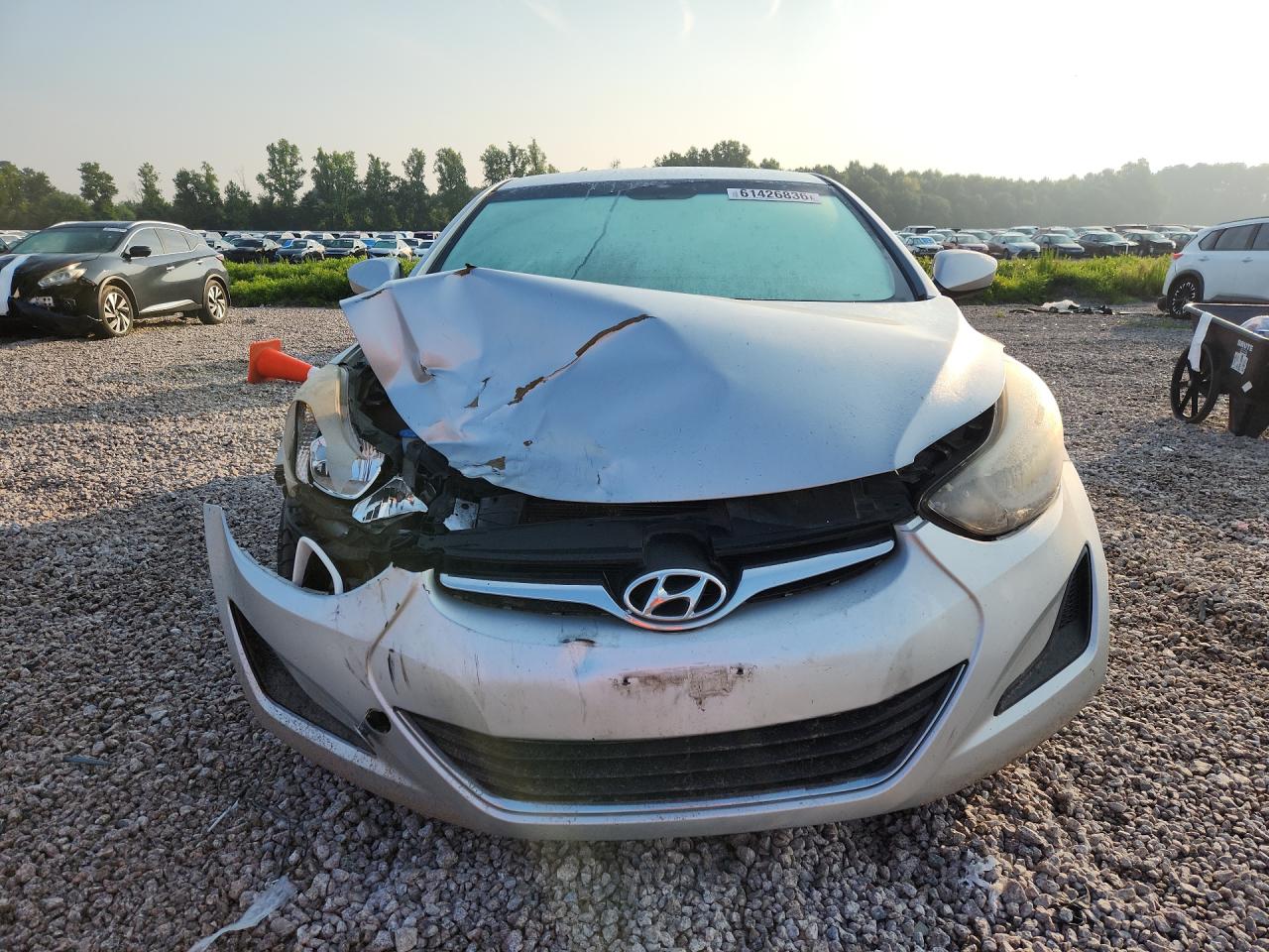 2014 Hyundai Elantra Se Silver vin: KMHDH4AE4EU217106