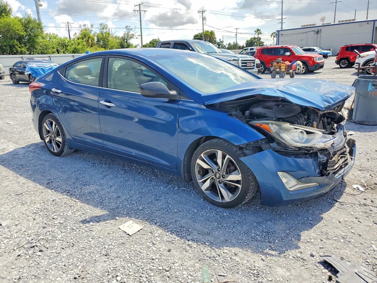 2015 Hyundai Elantra Limited Blue vin: KMHDH4AE4FU222808