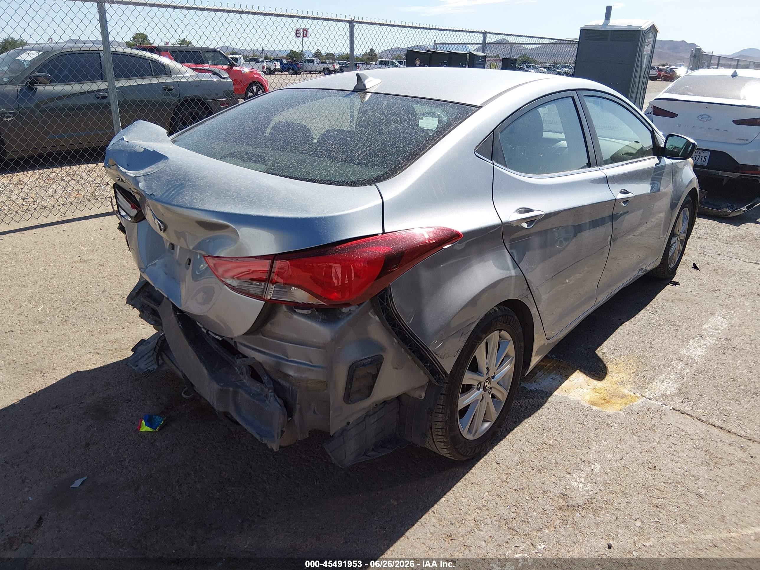 2015 Hyundai Elantra Se Silver vin: KMHDH4AE4FU226177