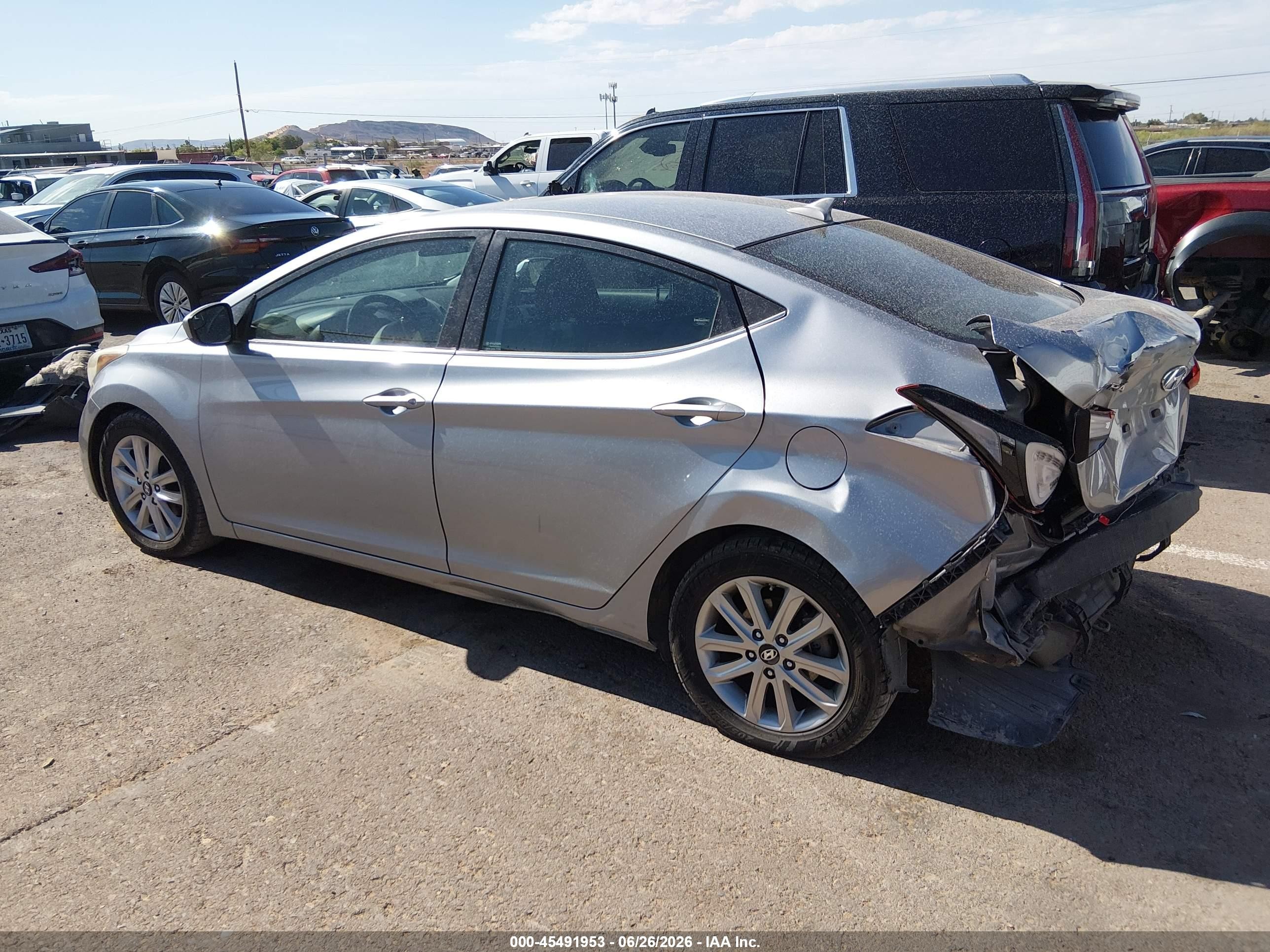 2015 Hyundai Elantra Se Silver vin: KMHDH4AE4FU226177