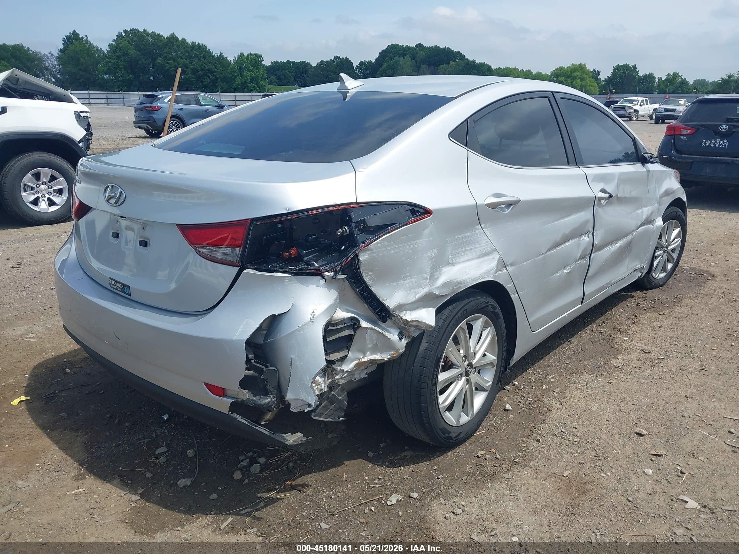 2015 Hyundai Elantra Se Silver vin: KMHDH4AE4FU233159