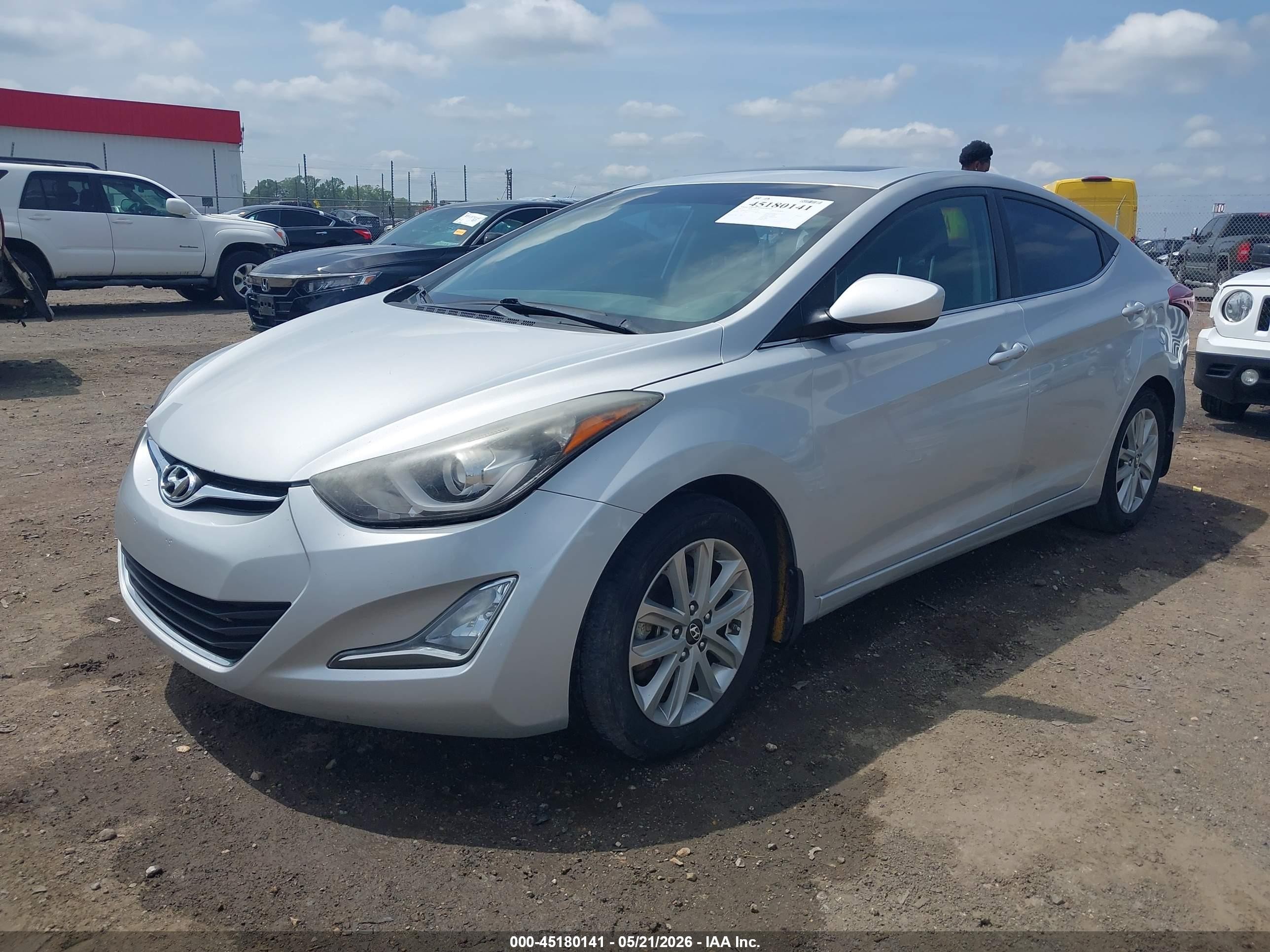 2015 Hyundai Elantra Se Silver vin: KMHDH4AE4FU233159