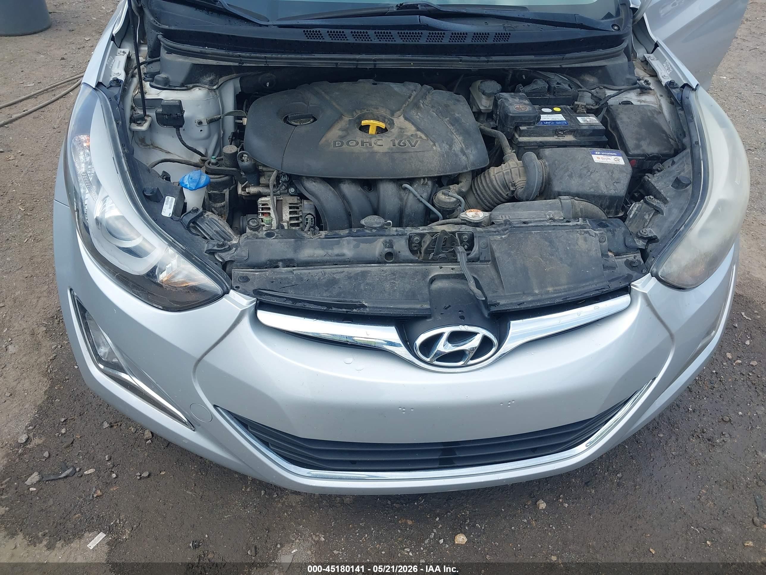 2015 Hyundai Elantra Se Silver vin: KMHDH4AE4FU233159
