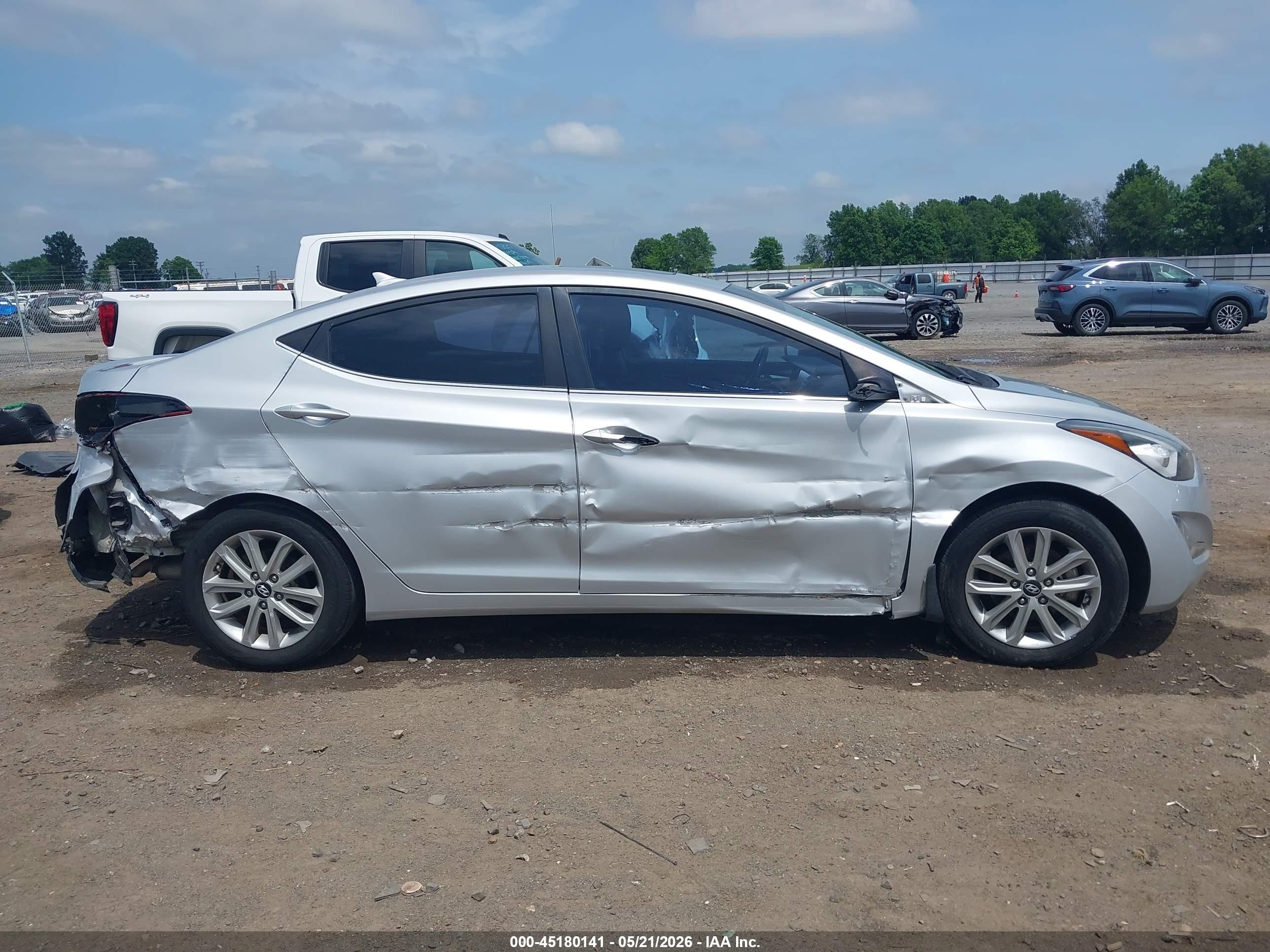 2015 Hyundai Elantra Se Silver vin: KMHDH4AE4FU233159