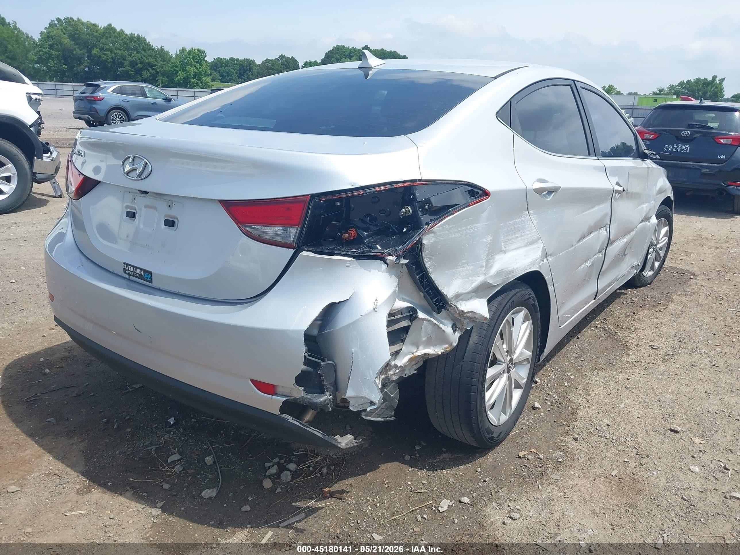 2015 Hyundai Elantra Se Silver vin: KMHDH4AE4FU233159