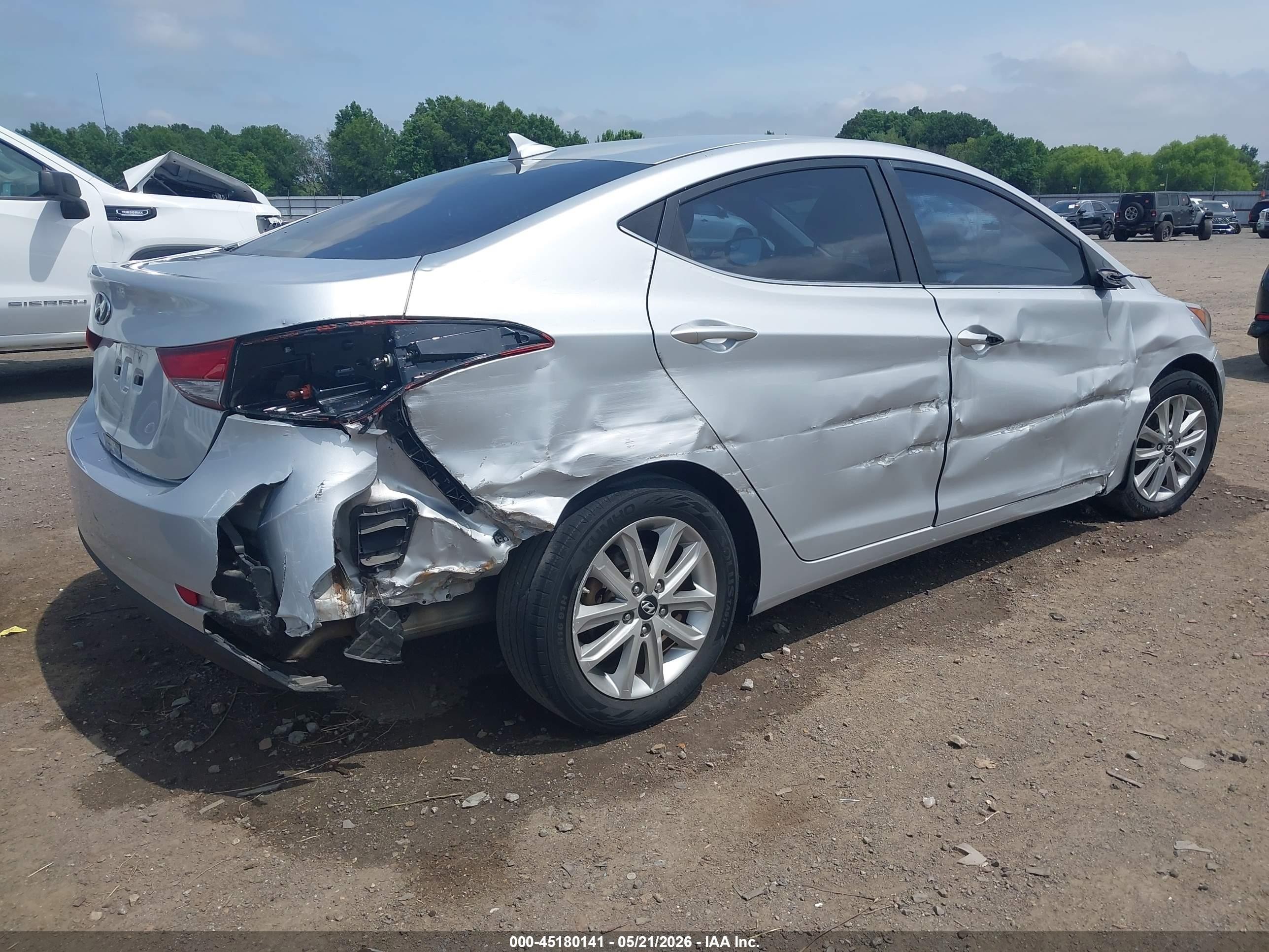 2015 Hyundai Elantra Se Silver vin: KMHDH4AE4FU233159