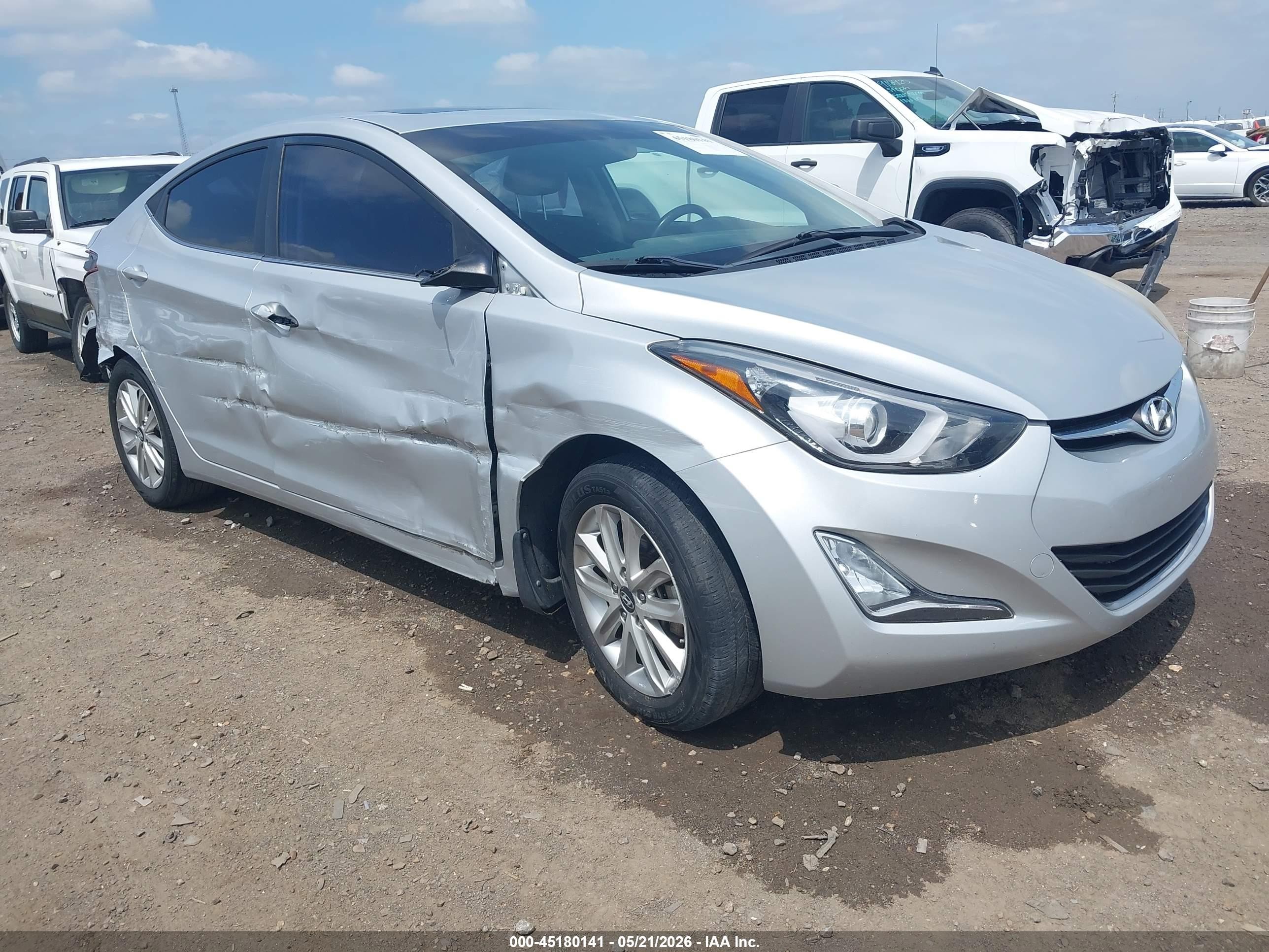 2015 Hyundai Elantra Se Silver vin: KMHDH4AE4FU233159