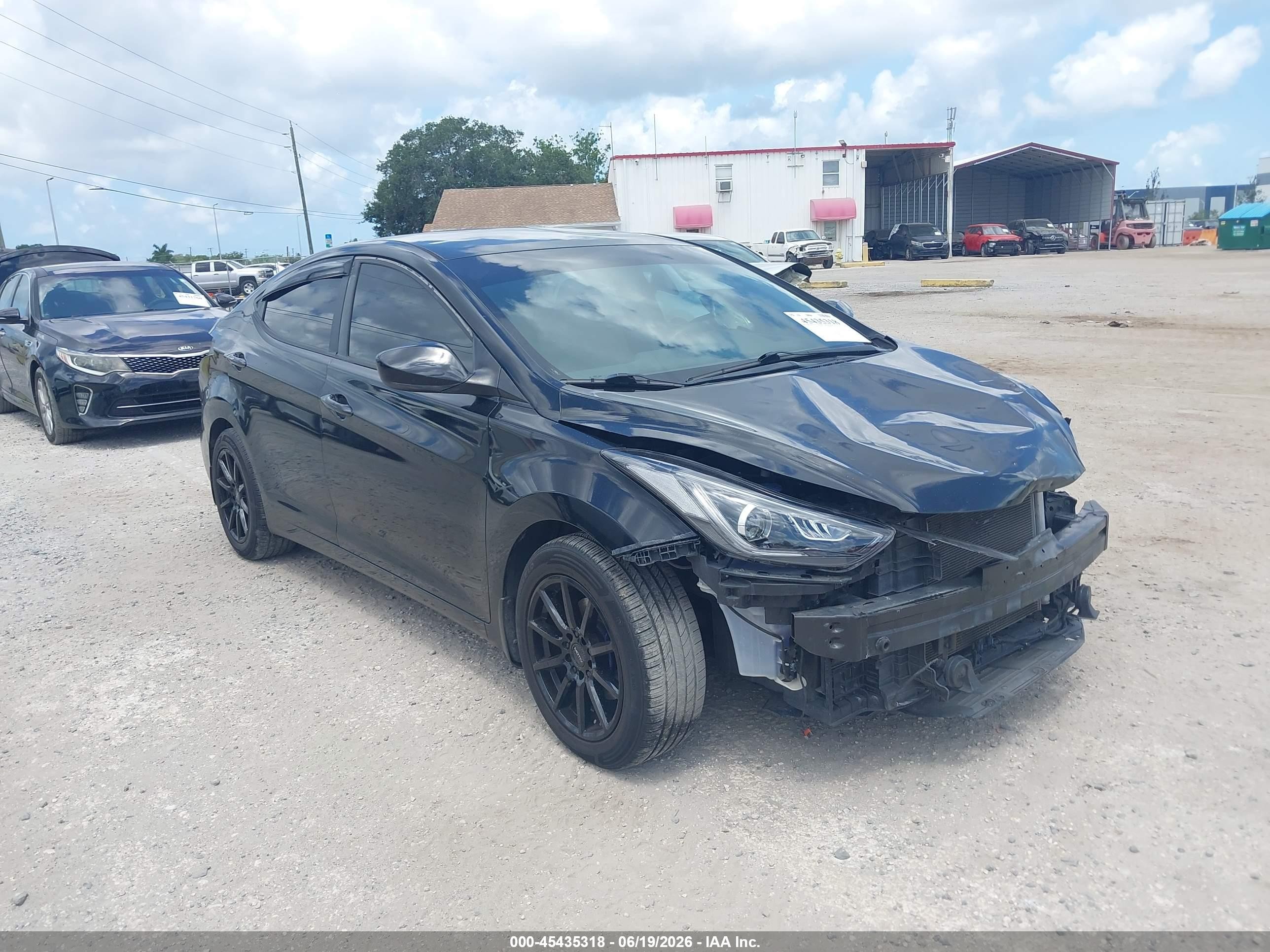 2015 Hyundai Elantra Se Black vin: KMHDH4AE4FU261429