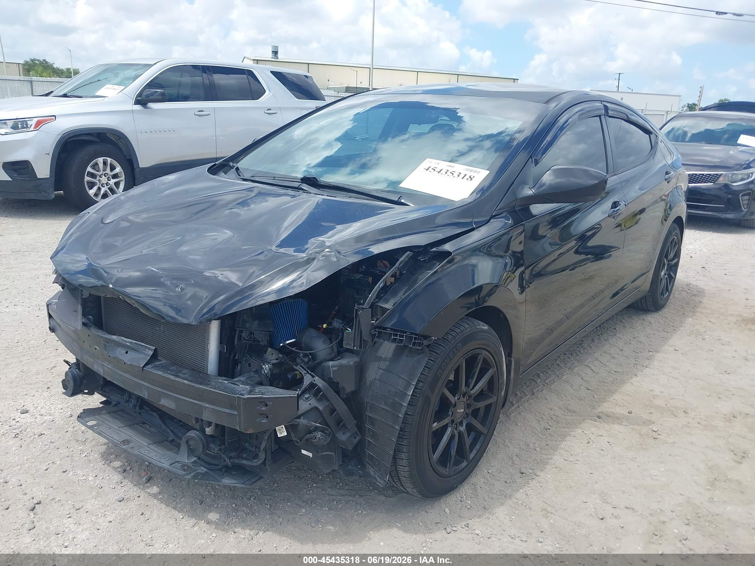 2015 Hyundai Elantra Se Black vin: KMHDH4AE4FU261429