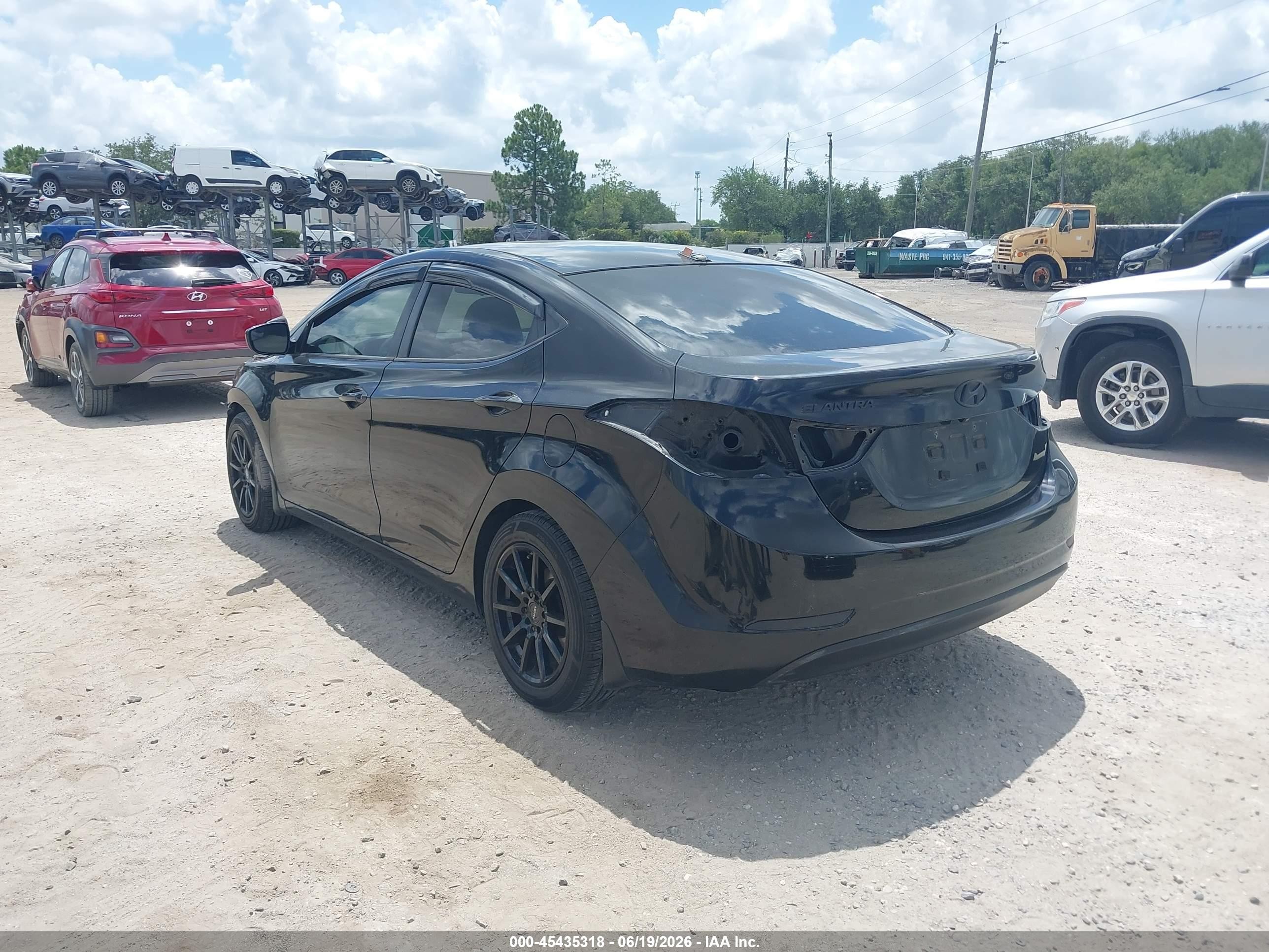 2015 Hyundai Elantra Se Black vin: KMHDH4AE4FU261429