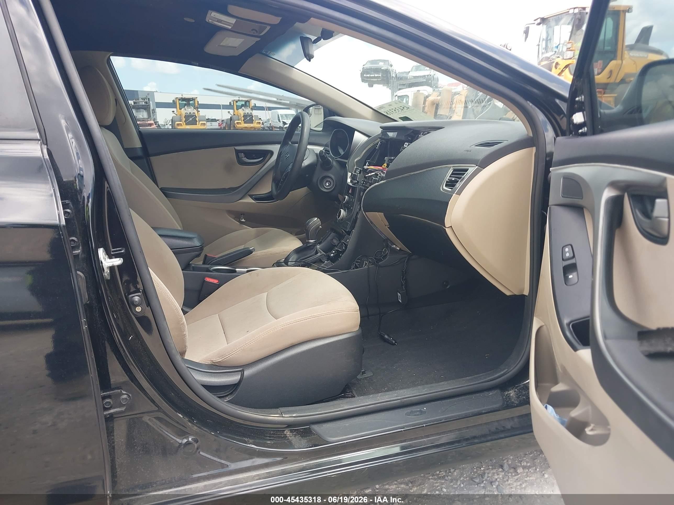 2015 Hyundai Elantra Se Black vin: KMHDH4AE4FU261429