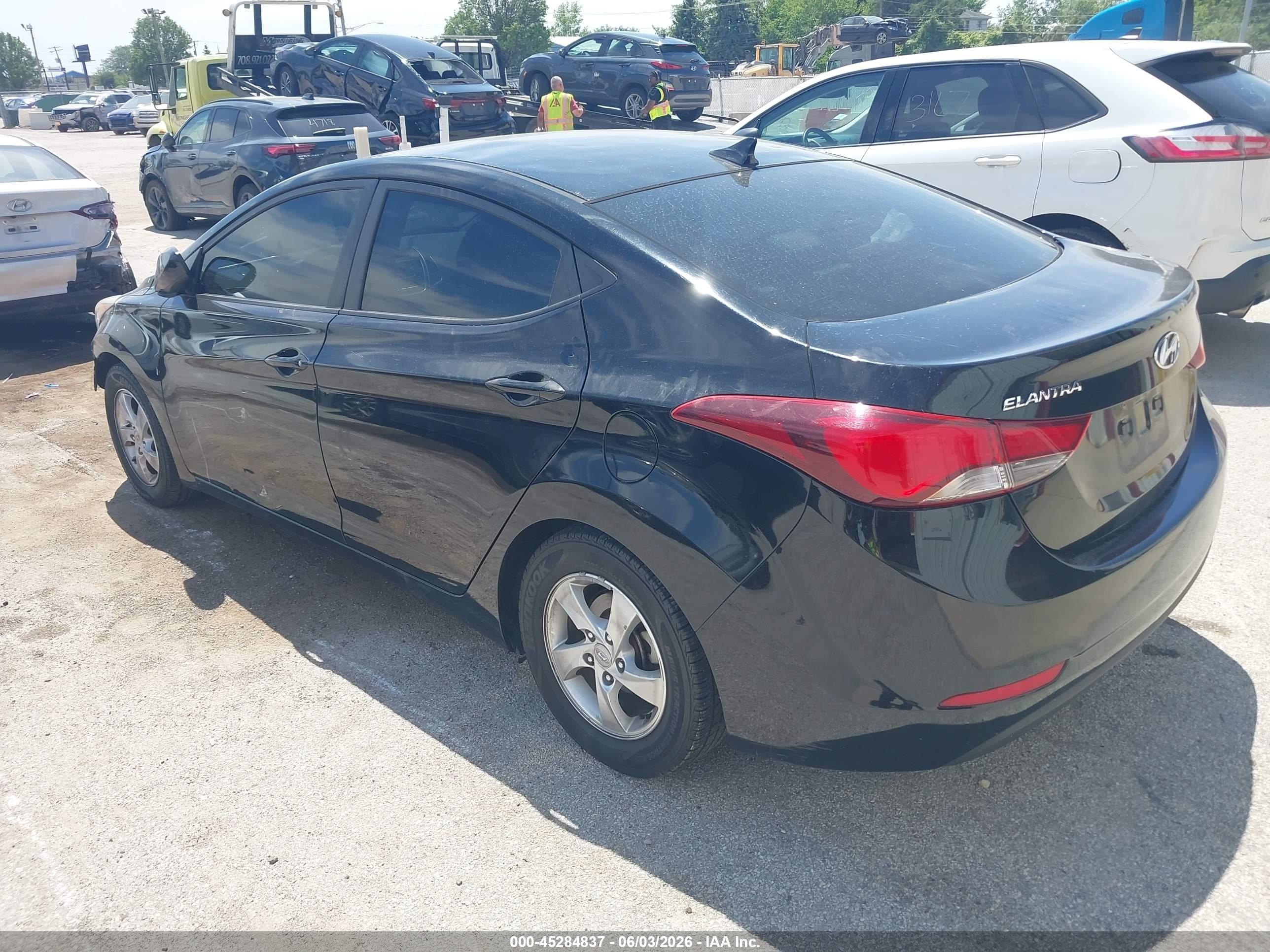 2015 Hyundai Elantra Se Black vin: KMHDH4AE4FU263326