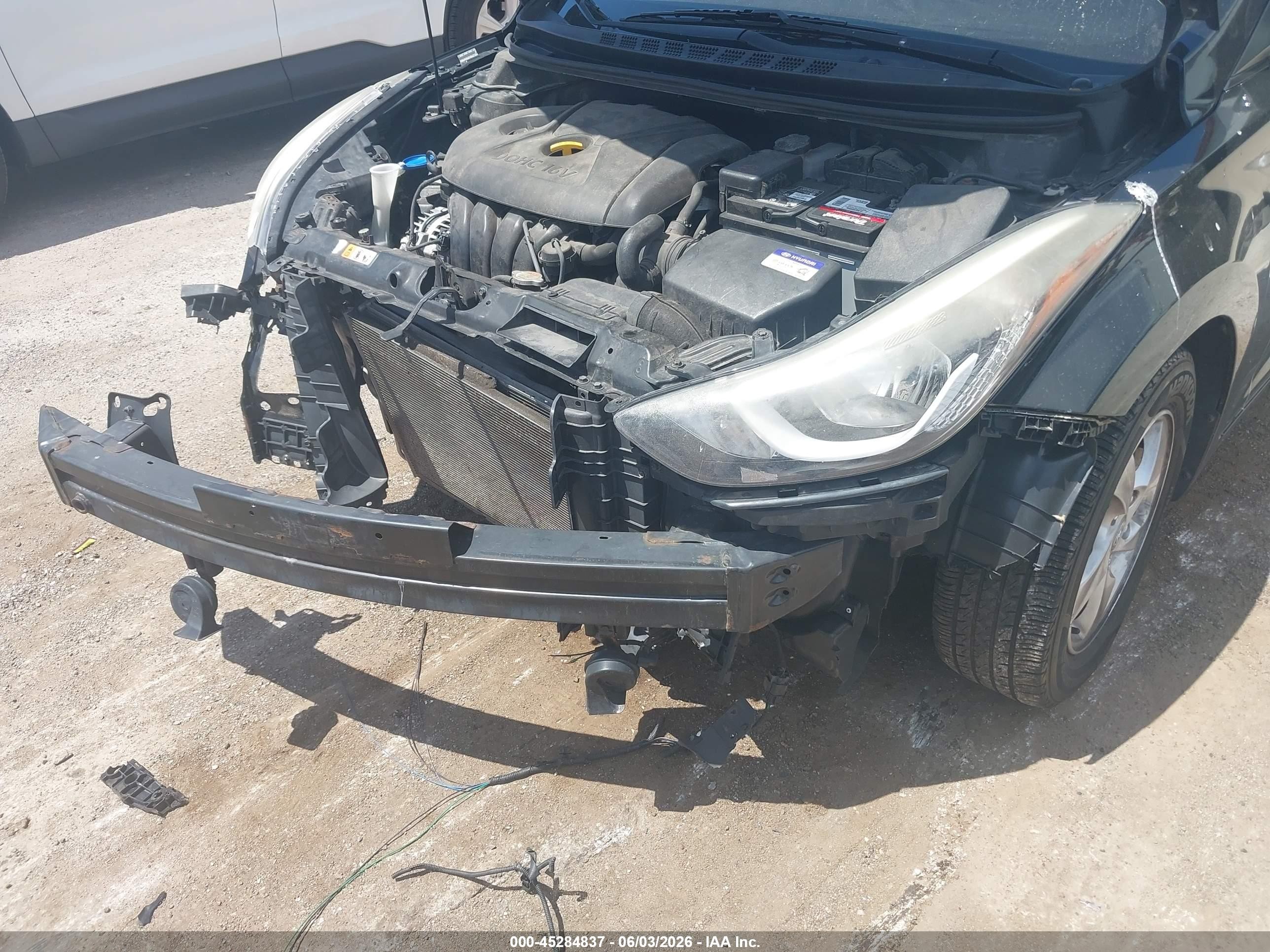2015 Hyundai Elantra Se Black vin: KMHDH4AE4FU263326