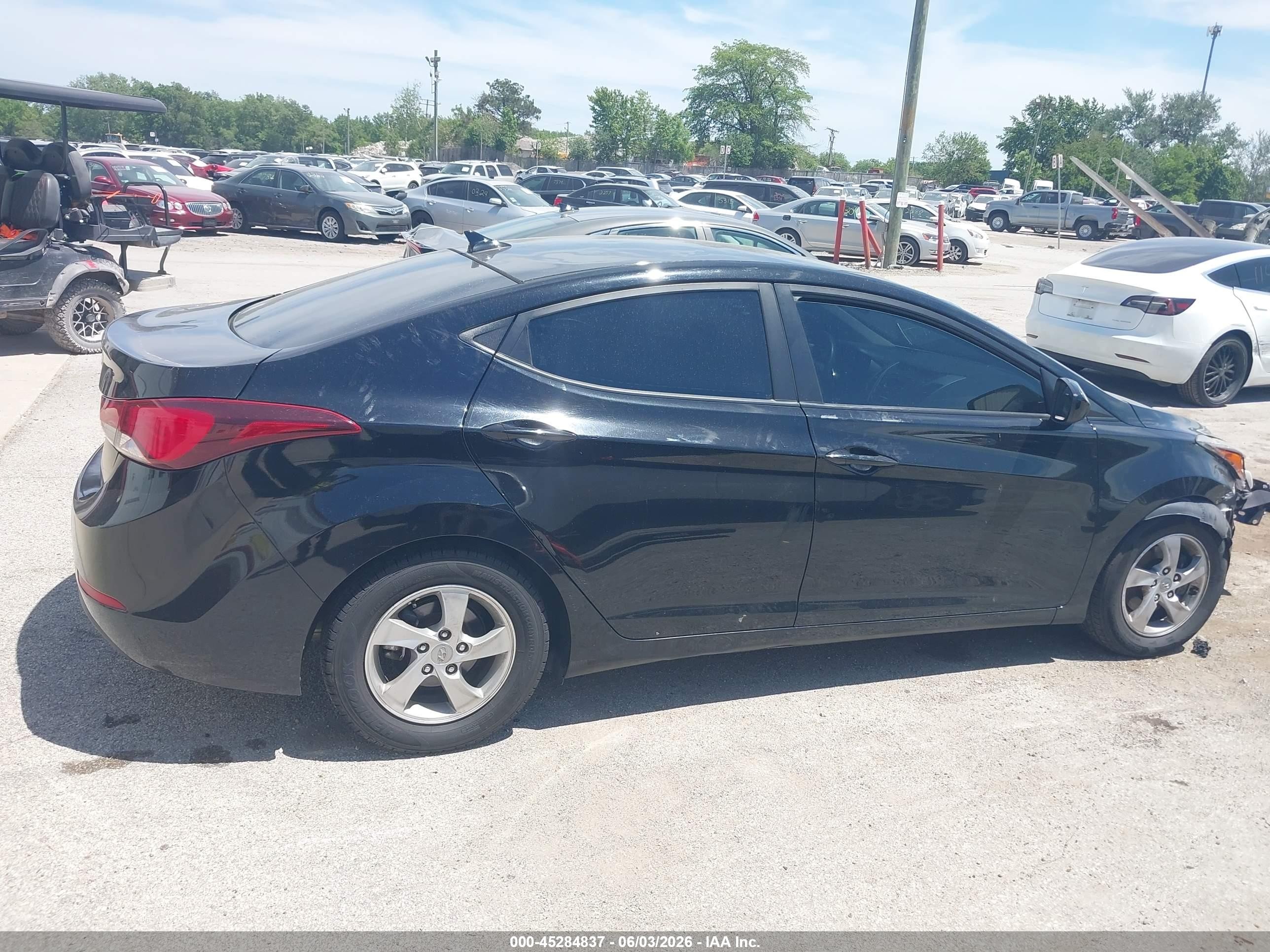 2015 Hyundai Elantra Se Black vin: KMHDH4AE4FU263326